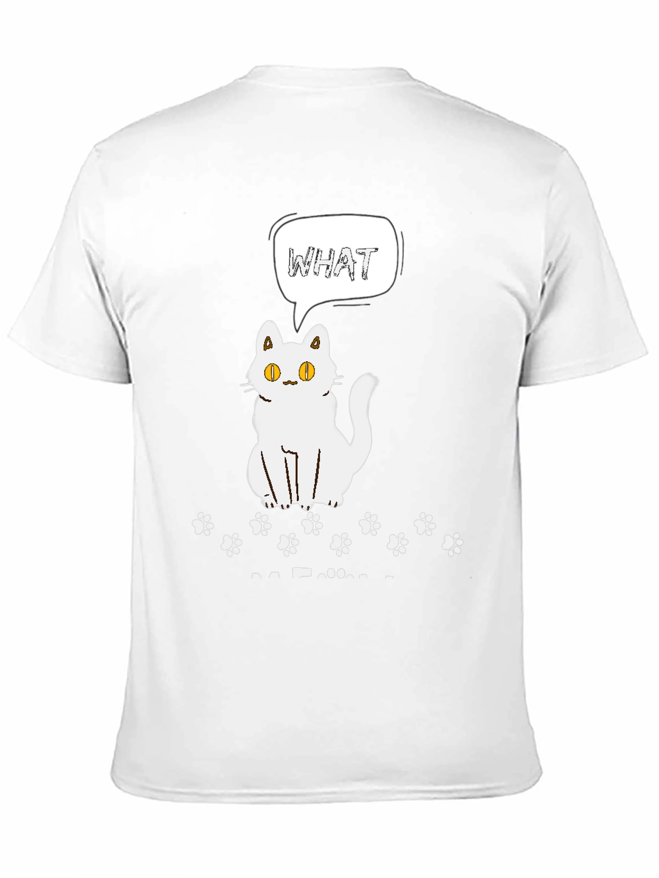 Funny Cat What T-Shirt for Men