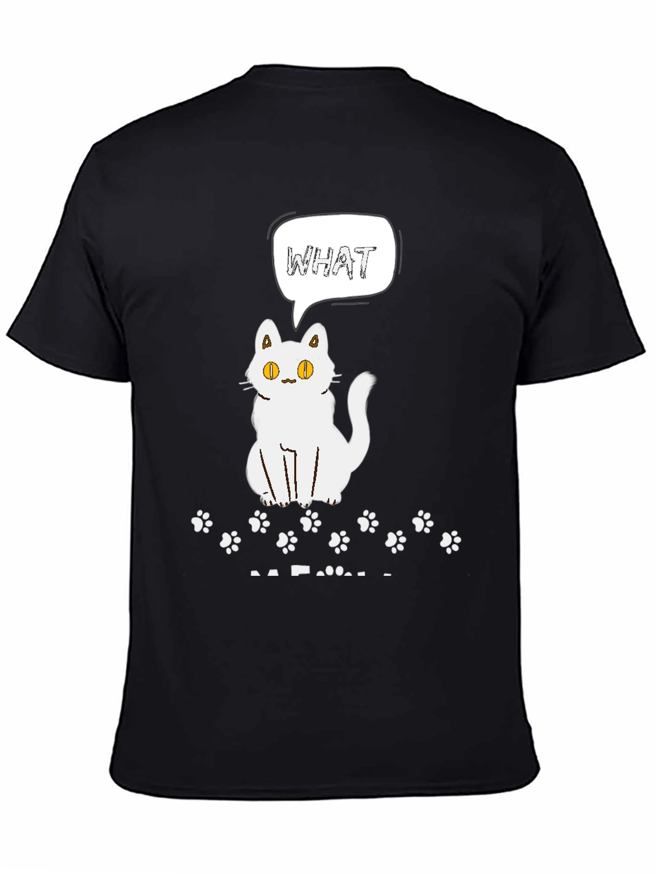 Funny Cat What T-Shirt for Men