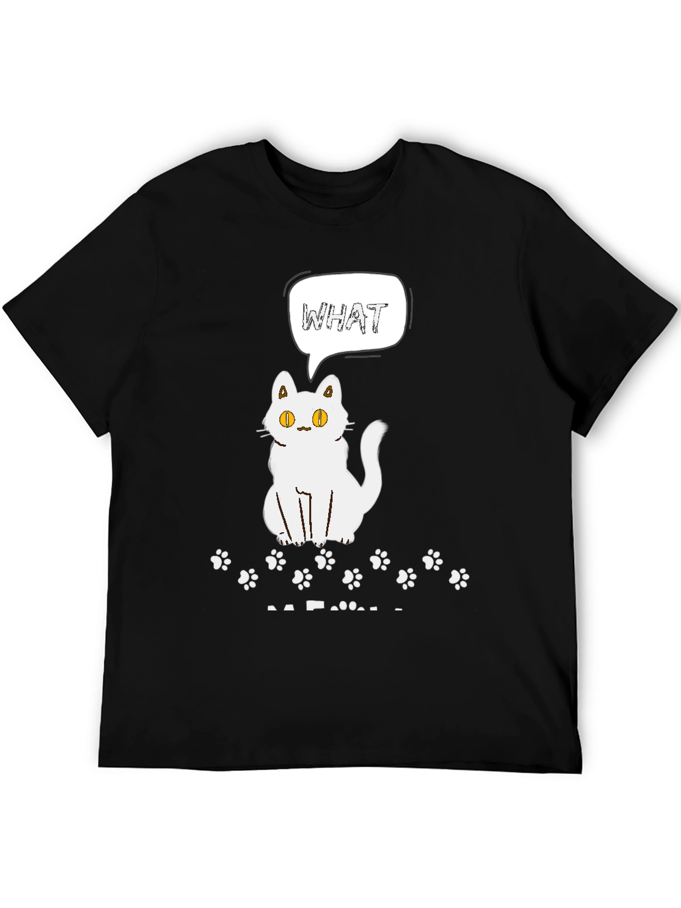 Funny Cat What T-Shirt for Men