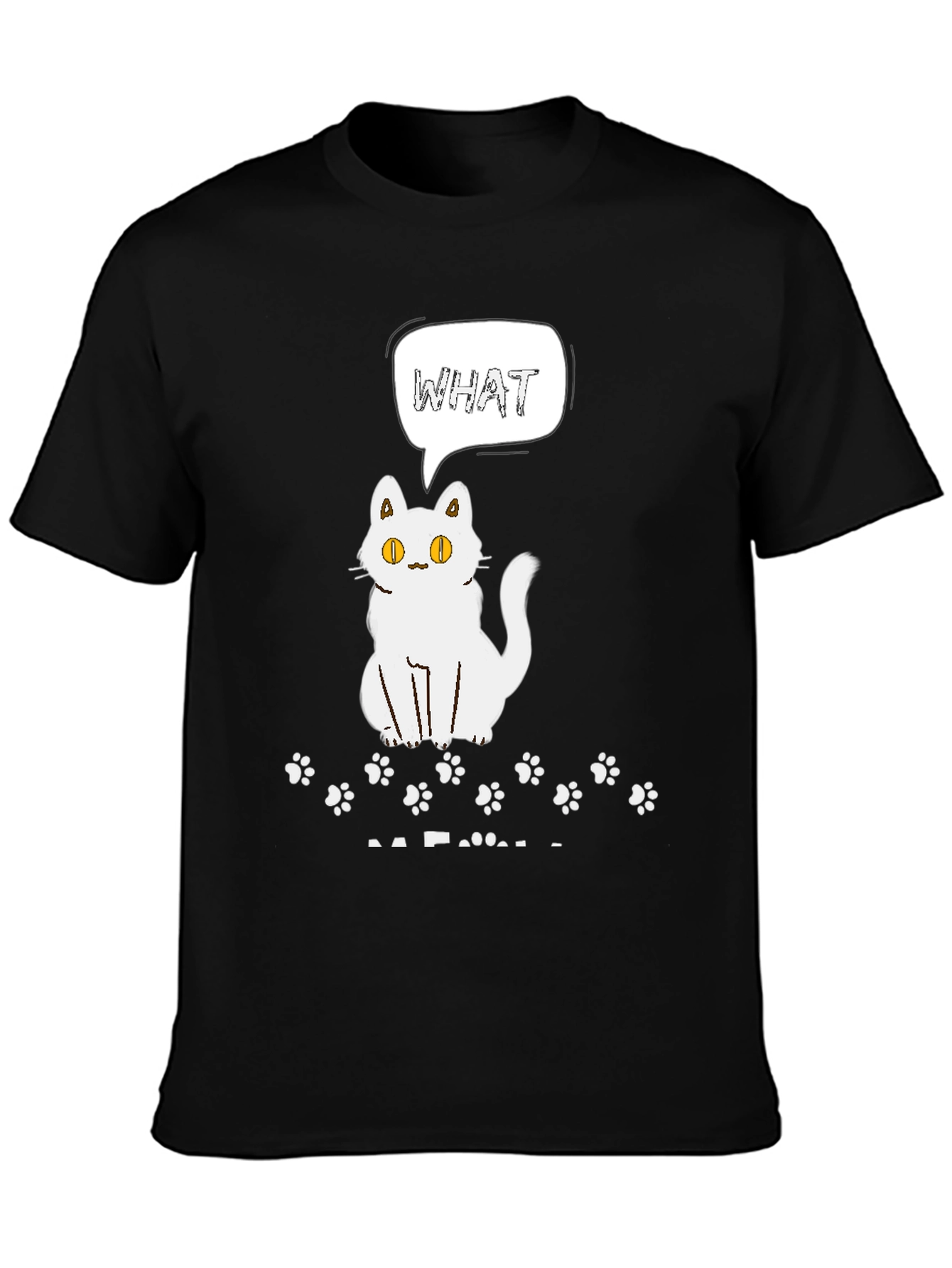Funny Cat What T-Shirt for Men