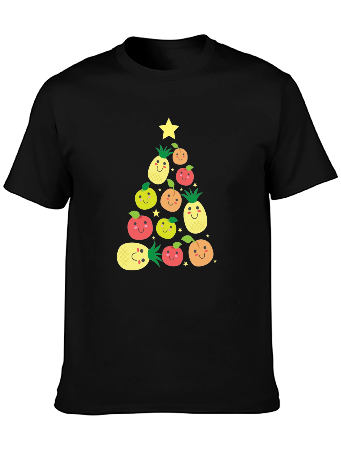 Festive Fruit Christmas Tree Graphic Tee