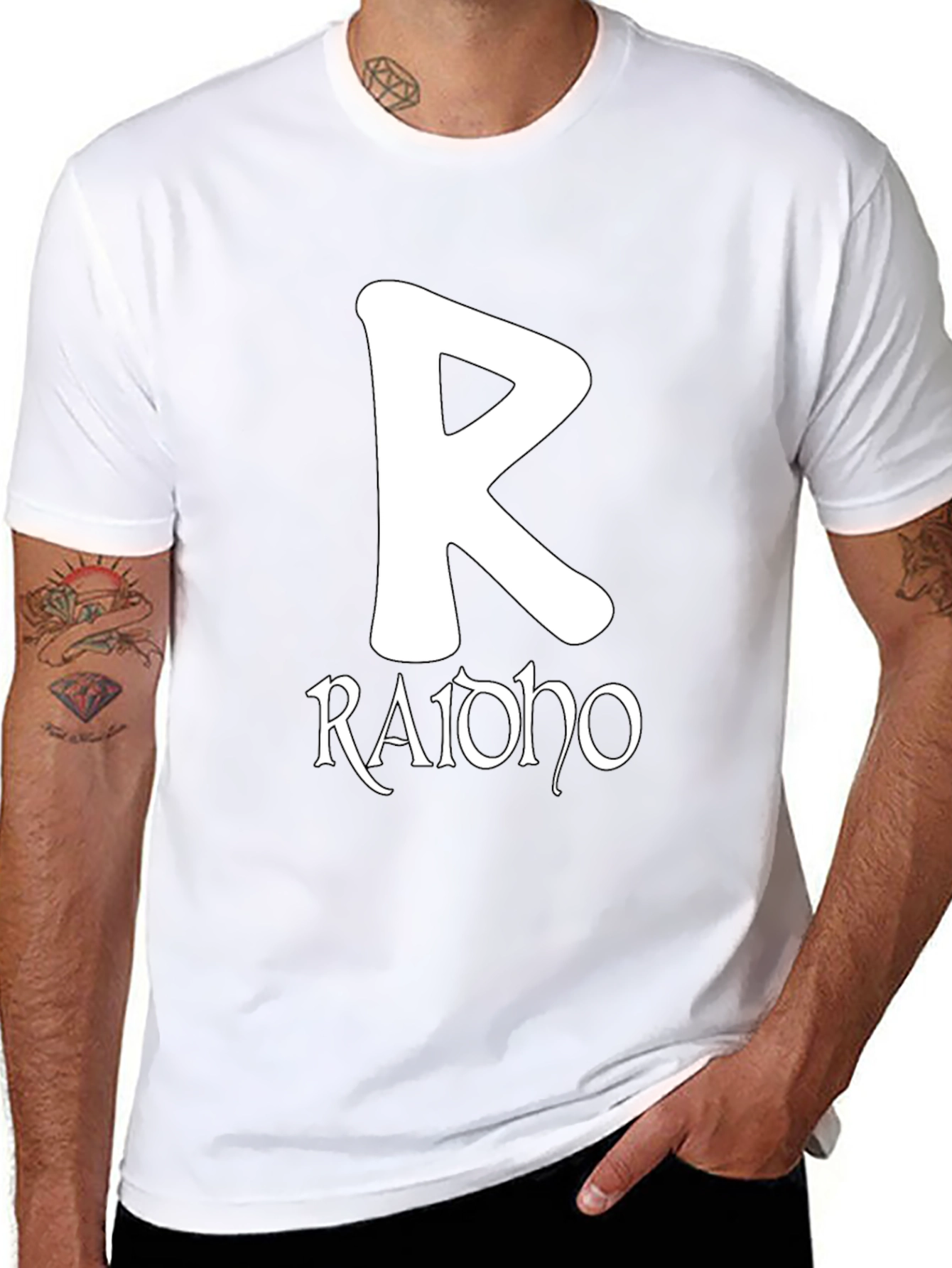 Raido Rune T-Shirt - Norse Viking Symbol Tee