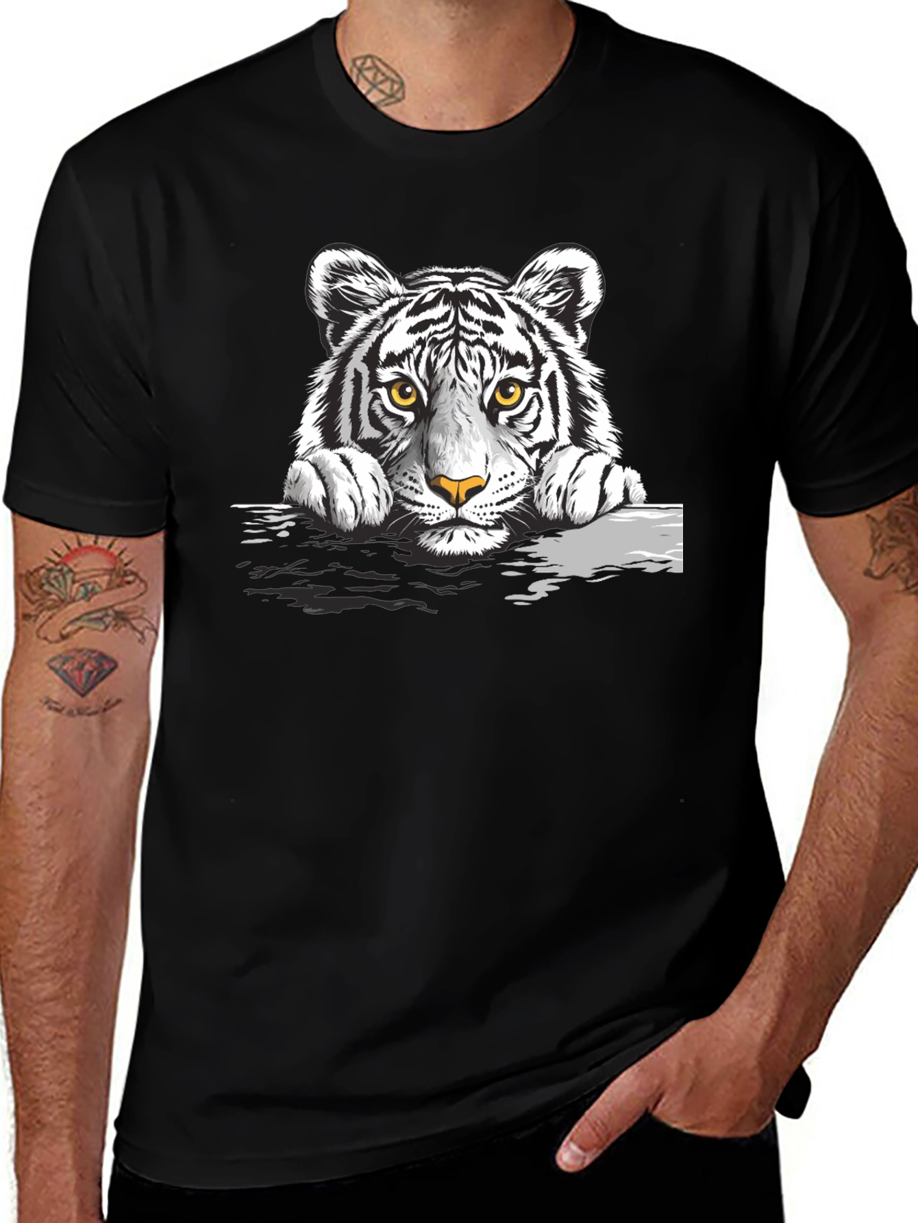 Tiger Graphic Black T-Shirt