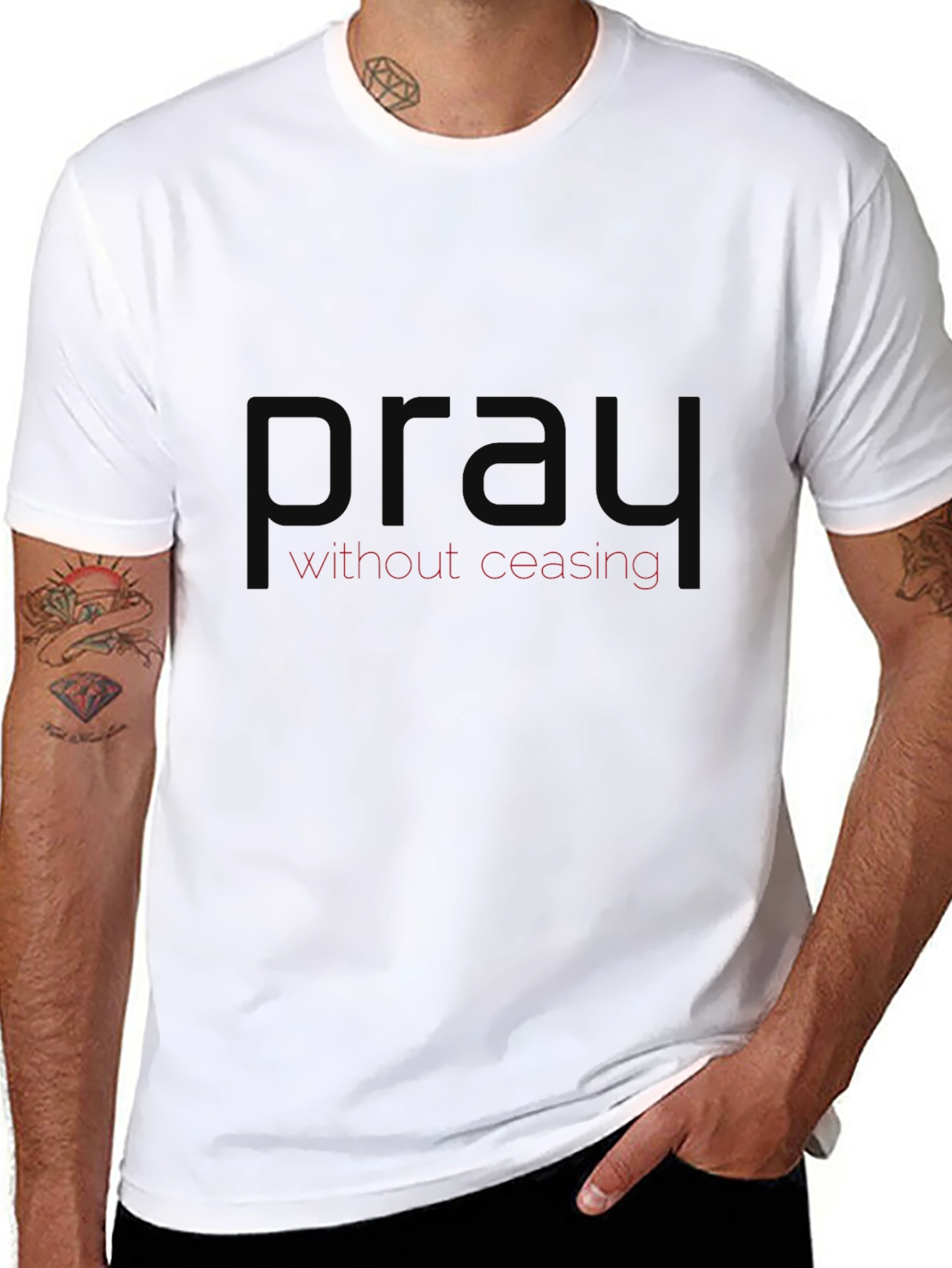 Pray Without Ceasing Black T-Shirt