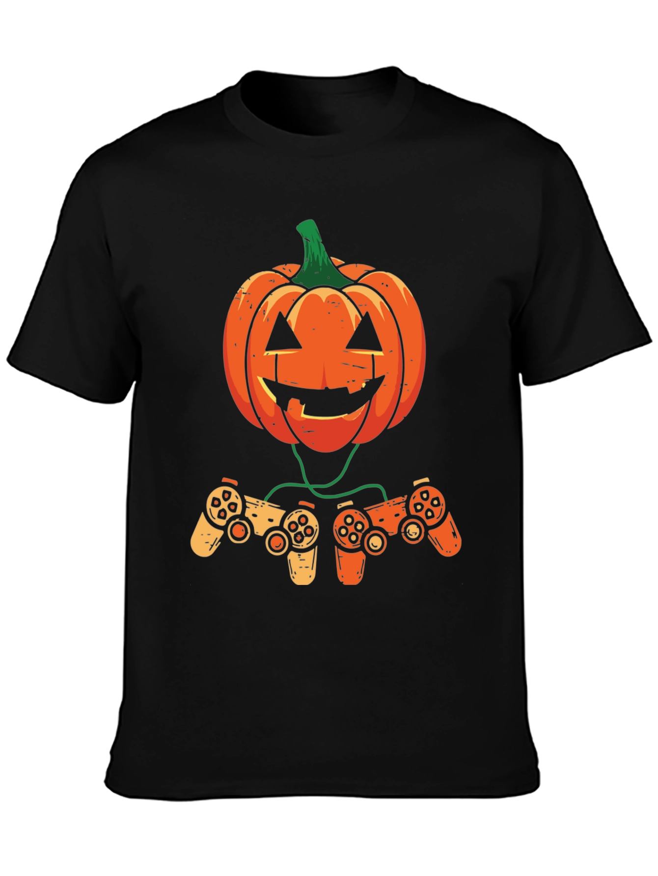 Gamer Pumpkin Halloween Graphic Tee