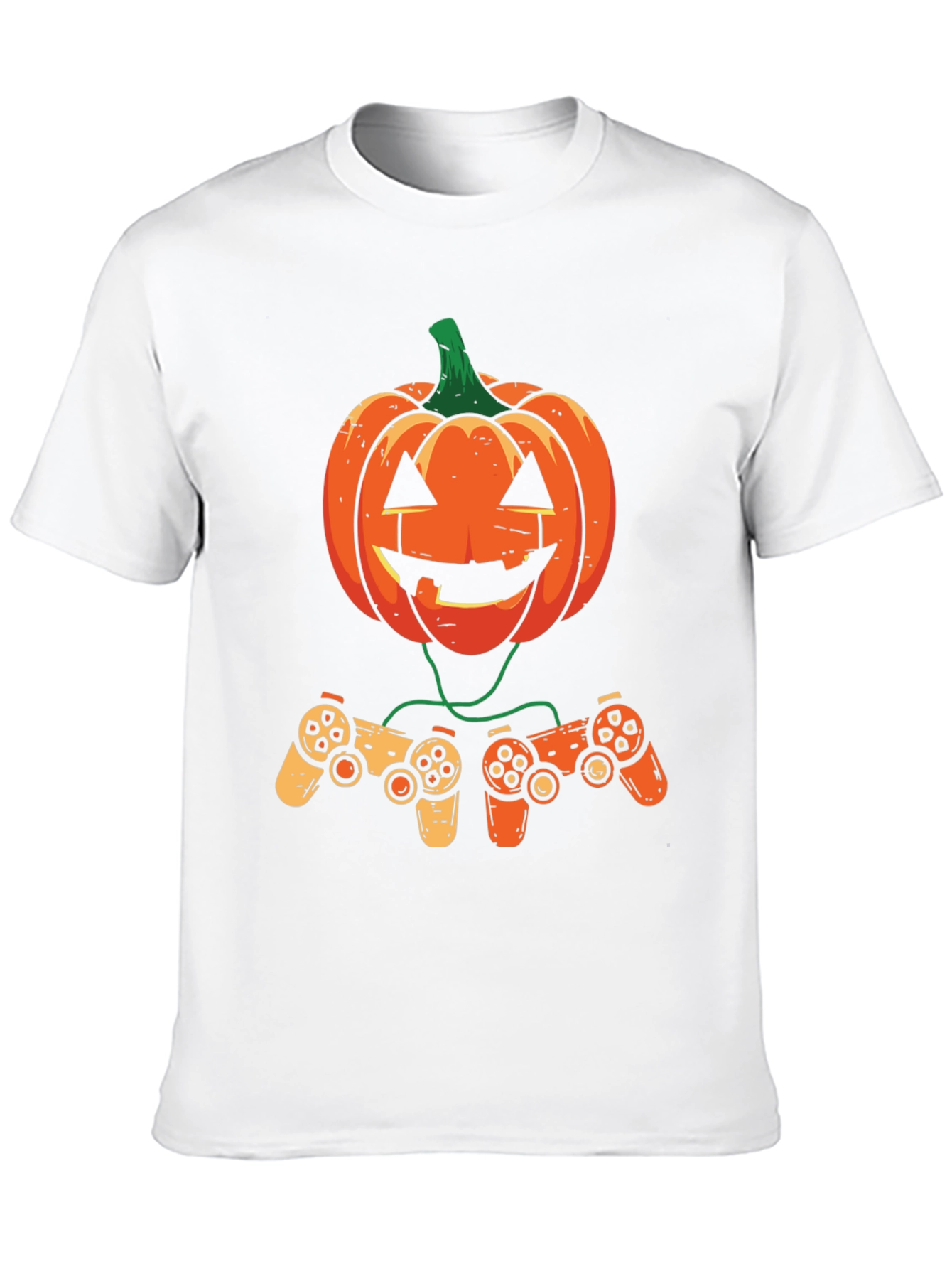 Gamer Pumpkin Halloween Graphic Tee