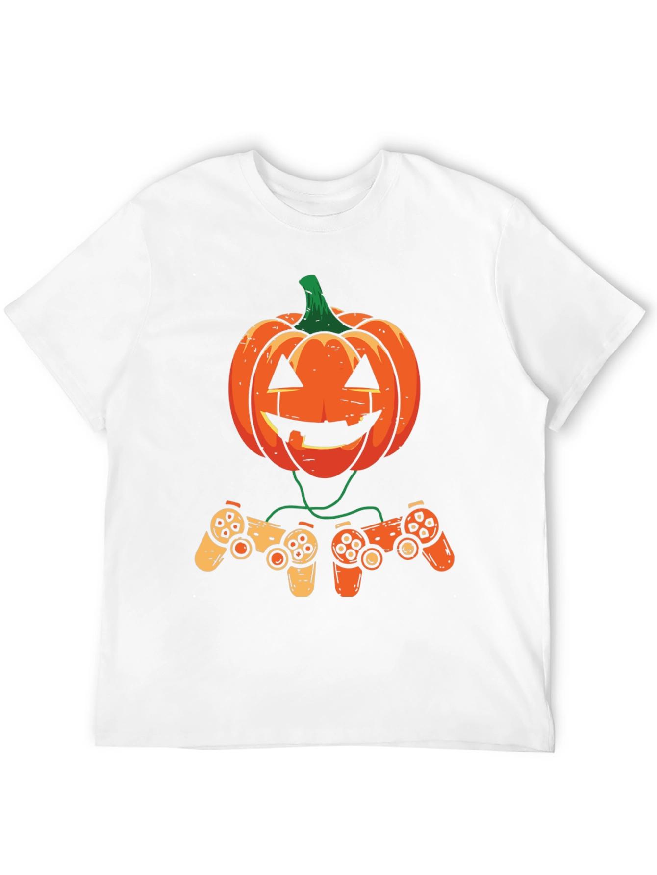 Gamer Pumpkin Halloween Graphic Tee