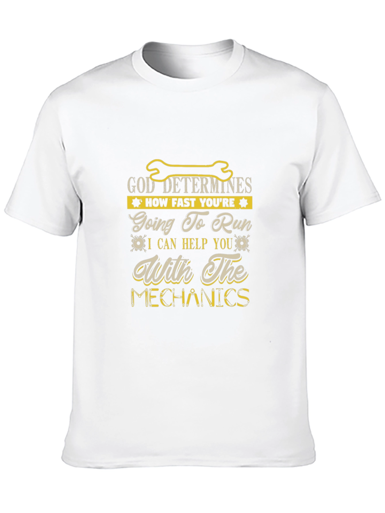 God Determines Mechanics T-Shirt - Black