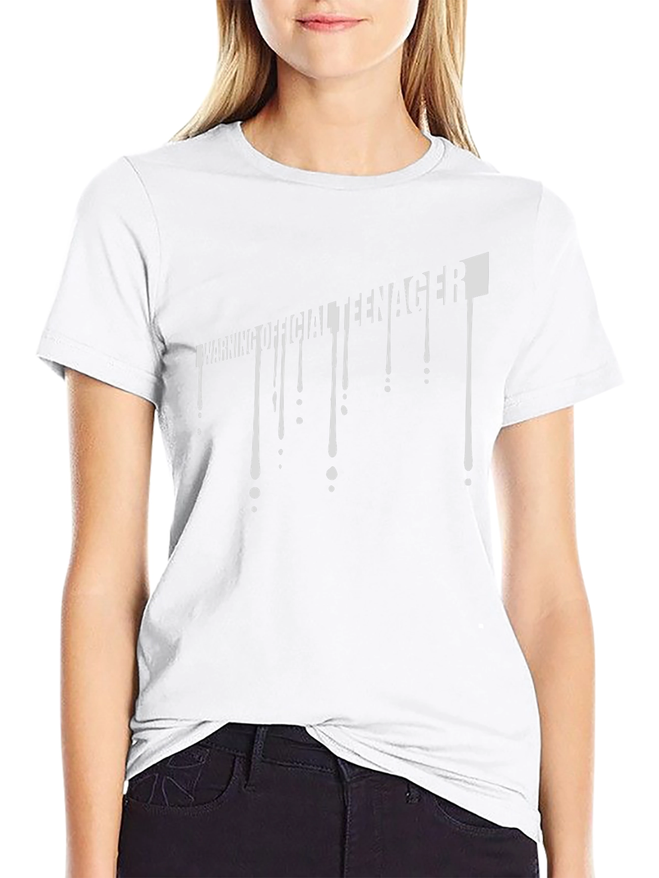 Warning Official Teenager Black Graphic Tee