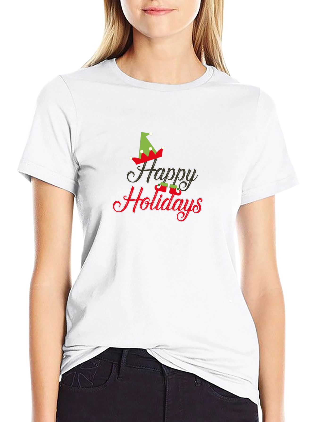 Happy Holidays Elf T-Shirt - Festive Fun!