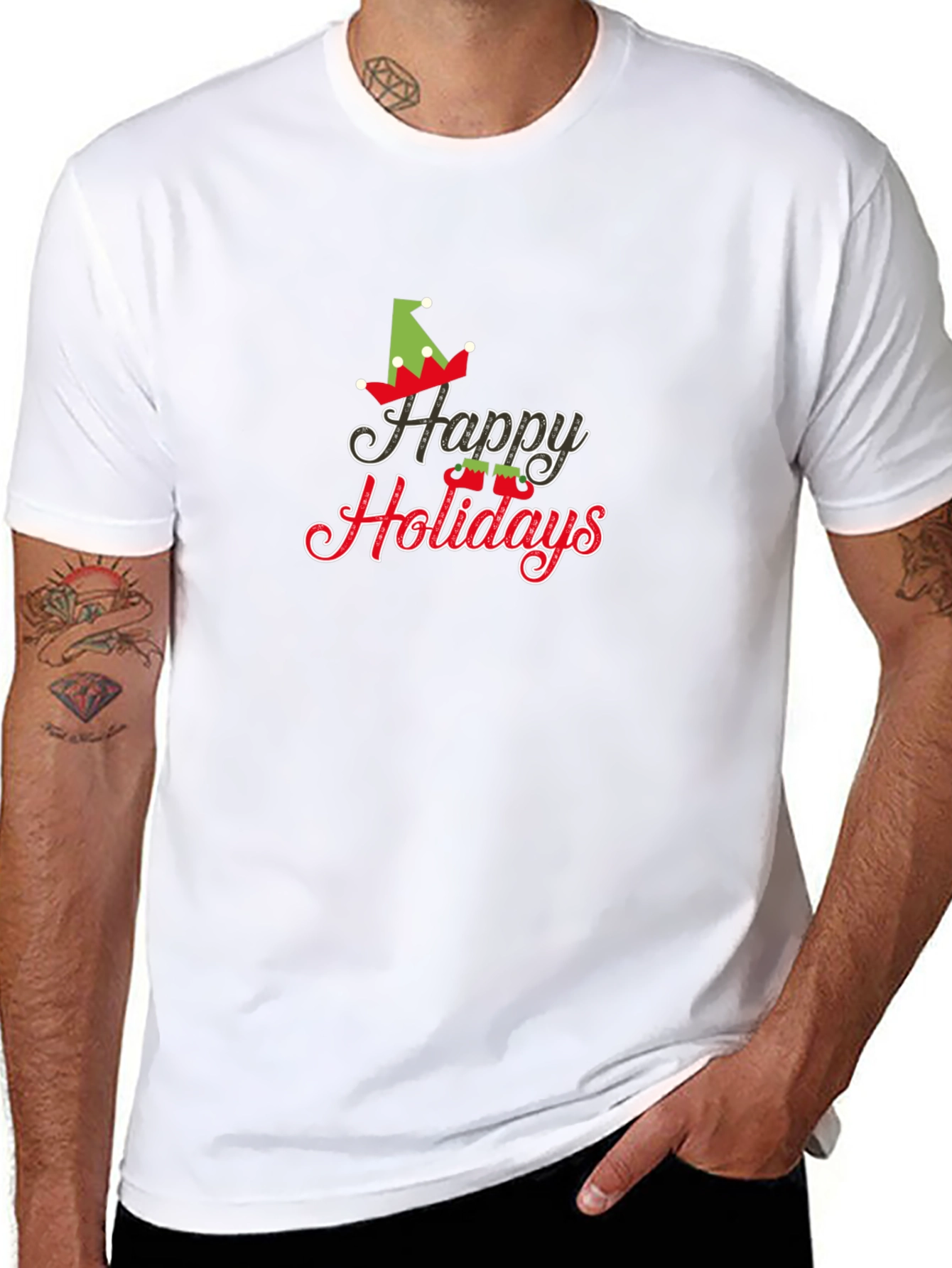 Happy Holidays Elf T-Shirt - Festive Fun!