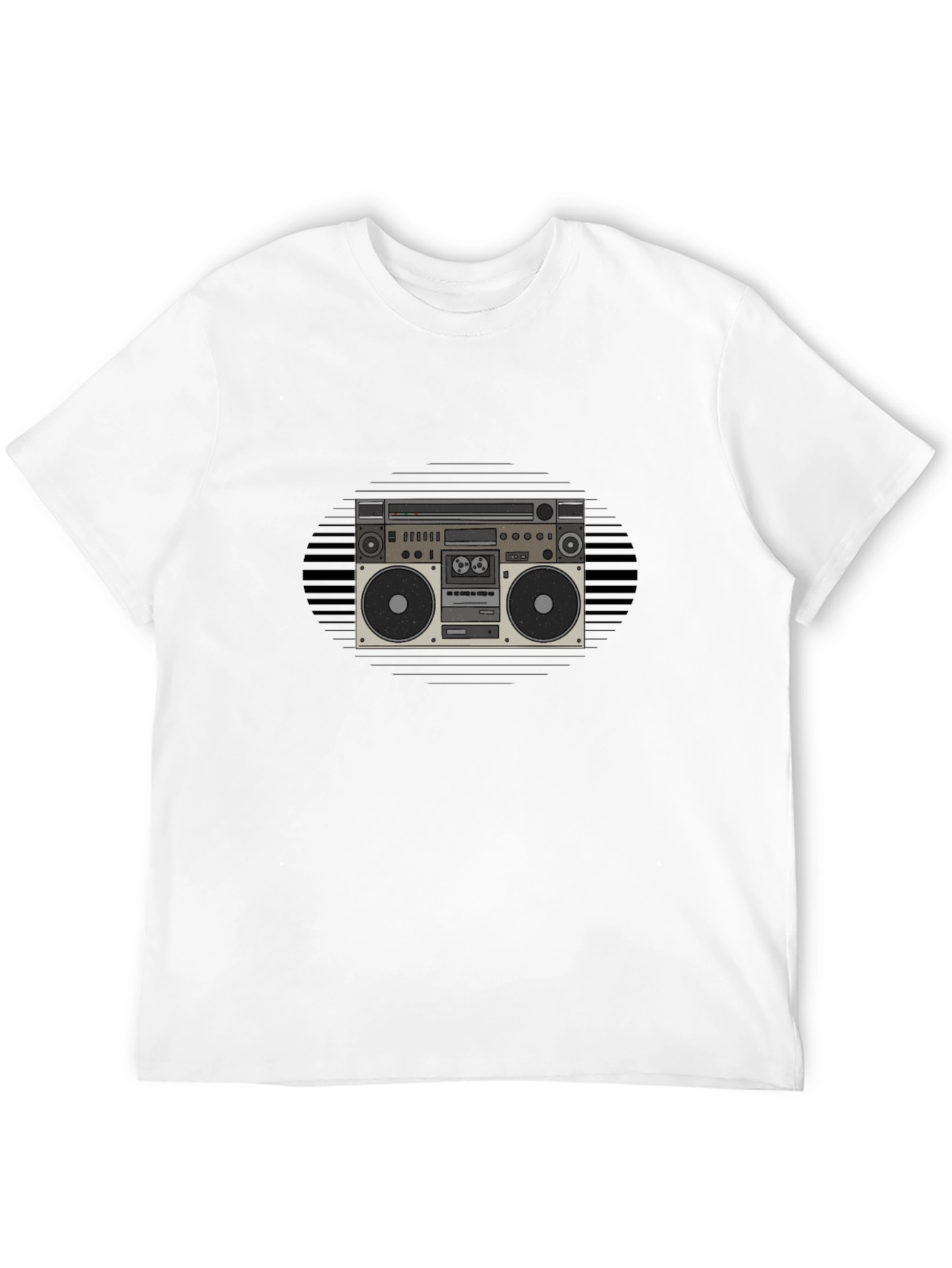 Retro Boombox Graphic Tee - Classic Style