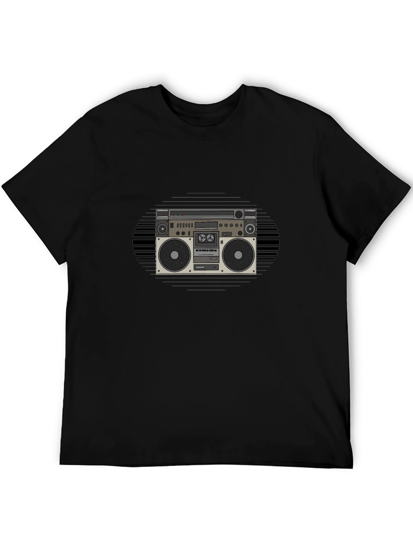 Retro Boombox Graphic Tee - Classic Style