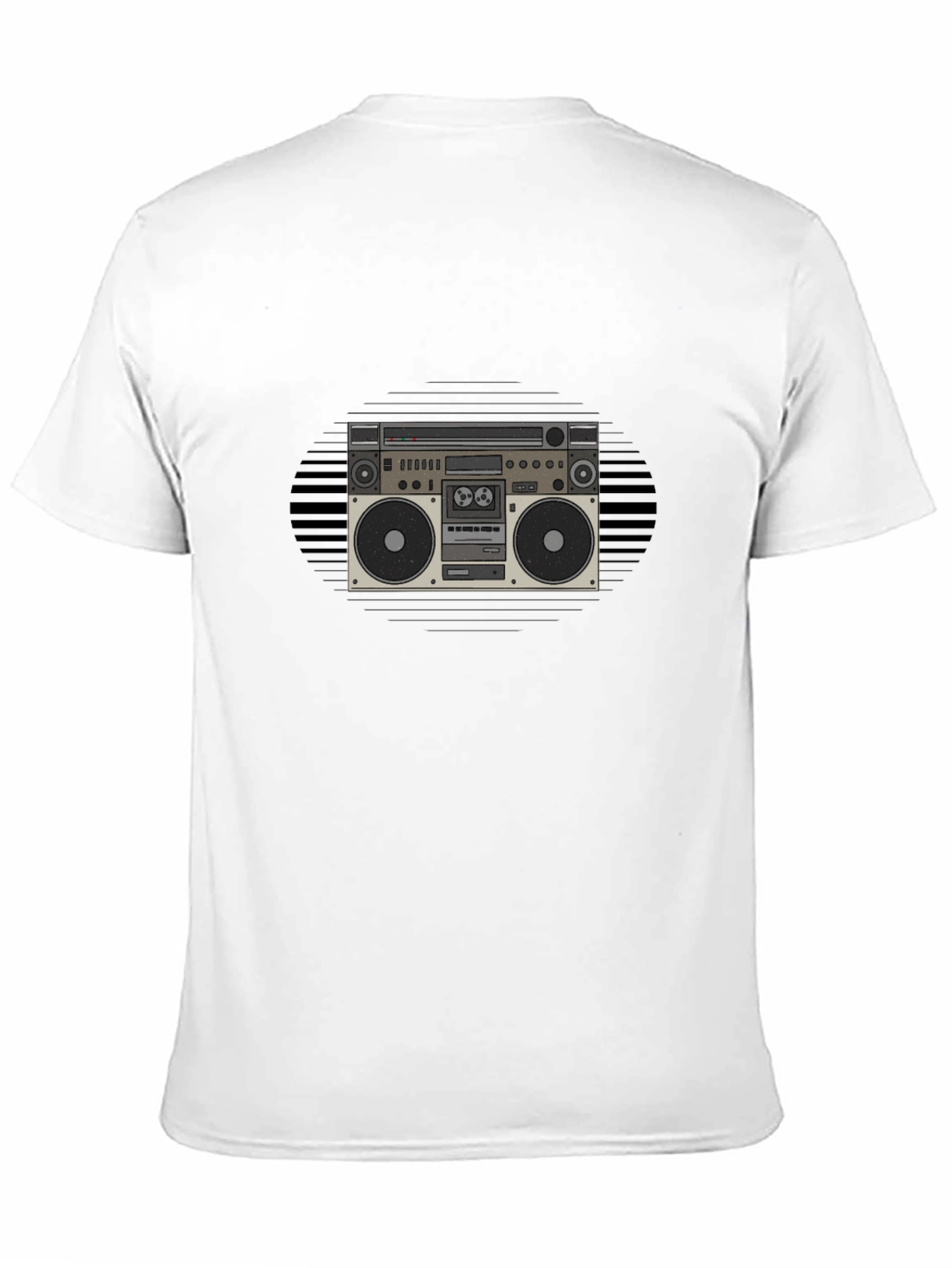 Retro Boombox Graphic Tee - Classic Style