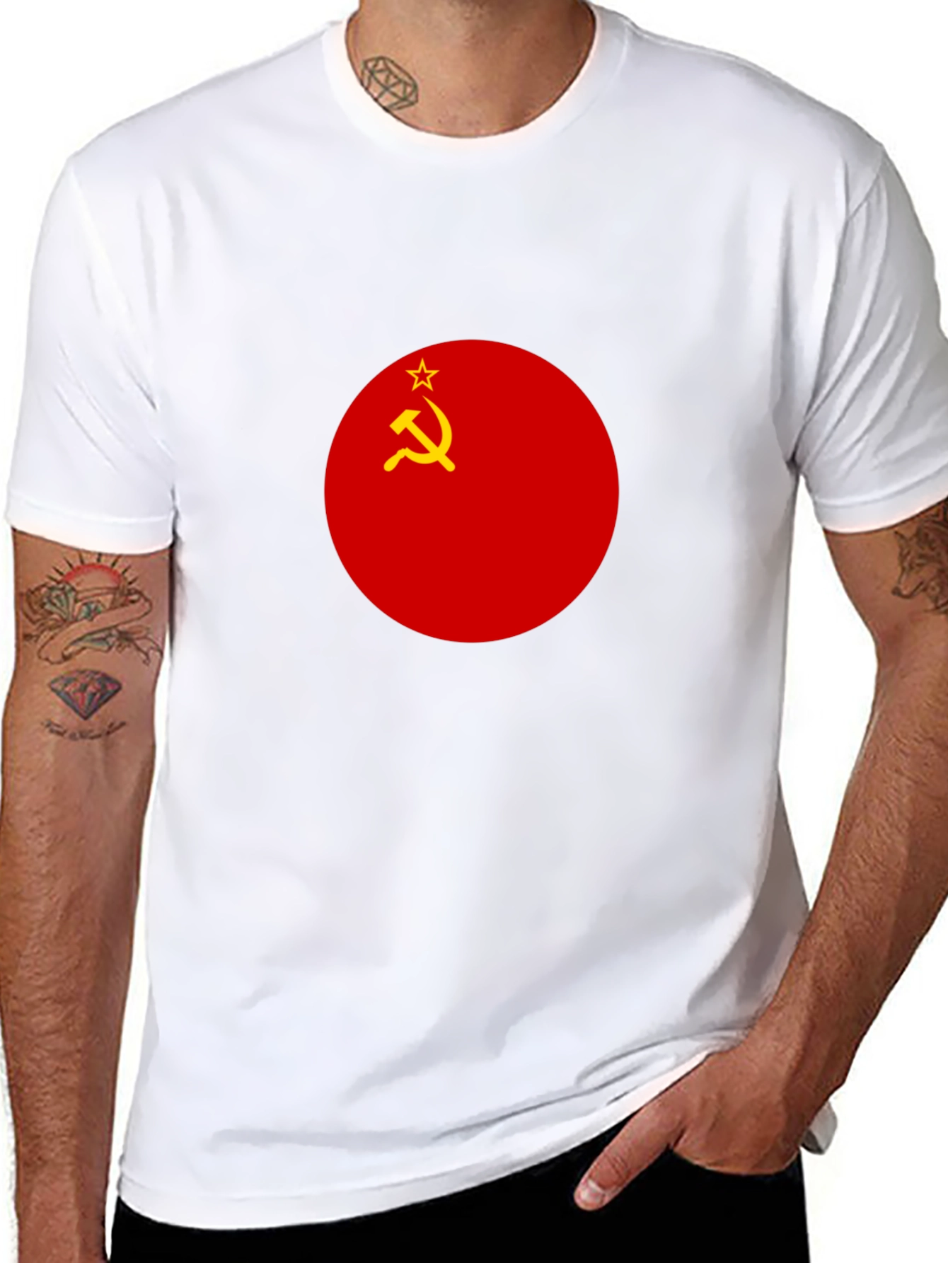 USSR Flag Graphic Tee - Retro Style