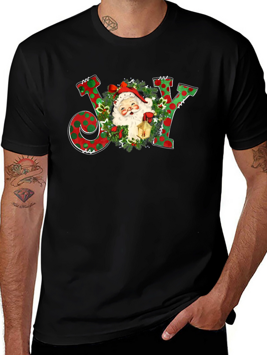 Festive Holiday Joy Santa T-Shirt