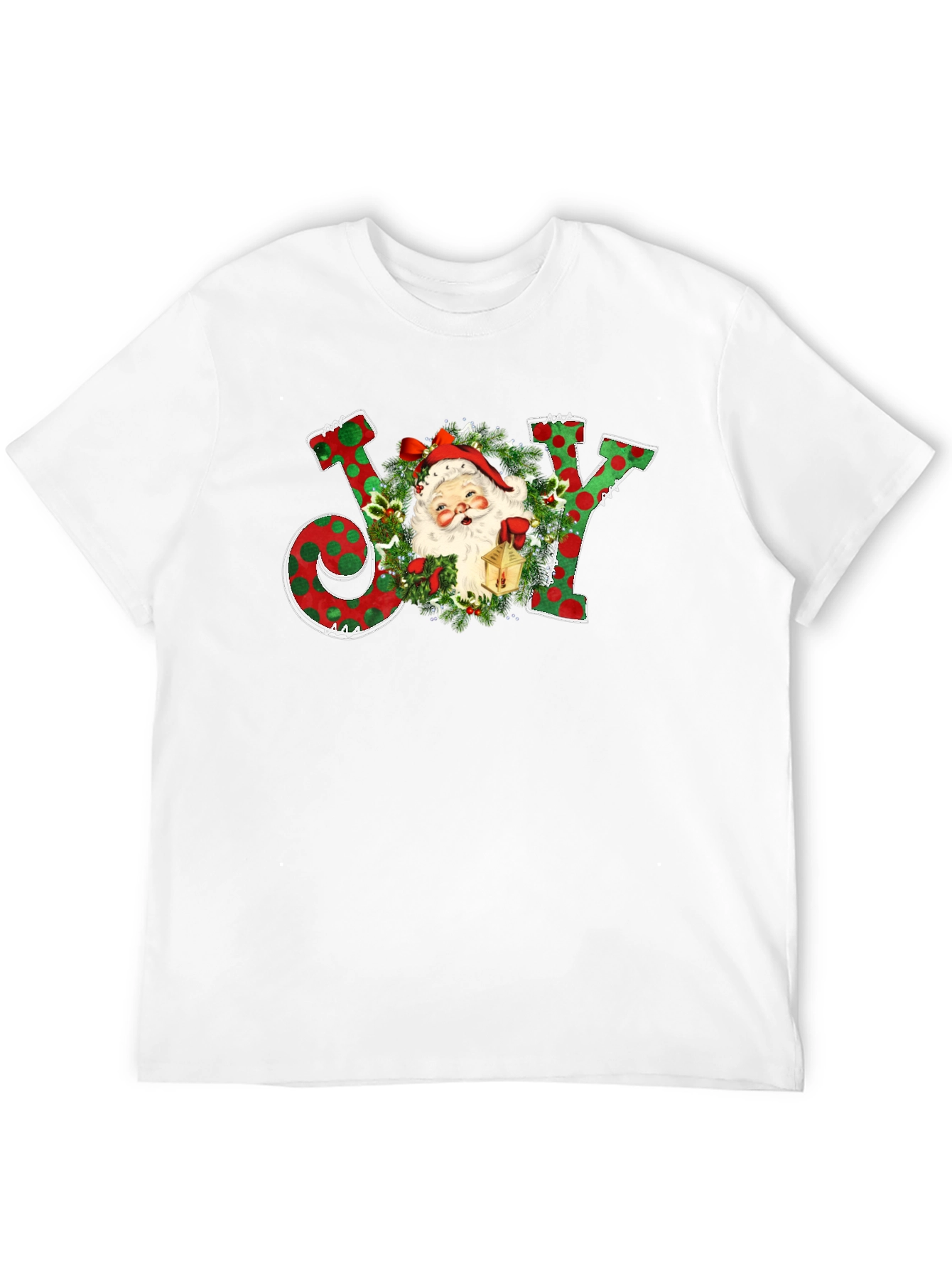 Festive Holiday Joy Santa T-Shirt