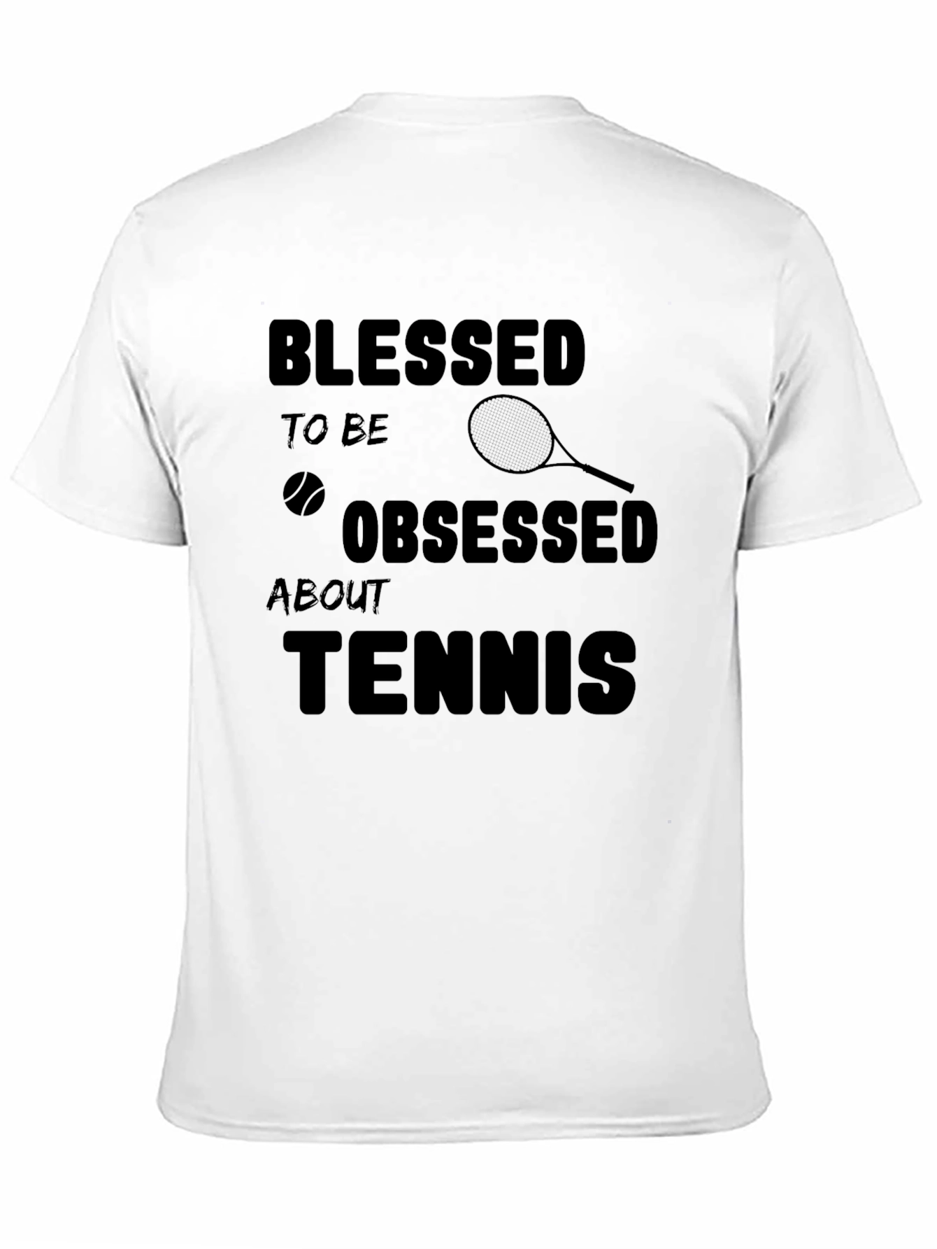 Blessed to be Obsessed About Tennis Black T-Shirt