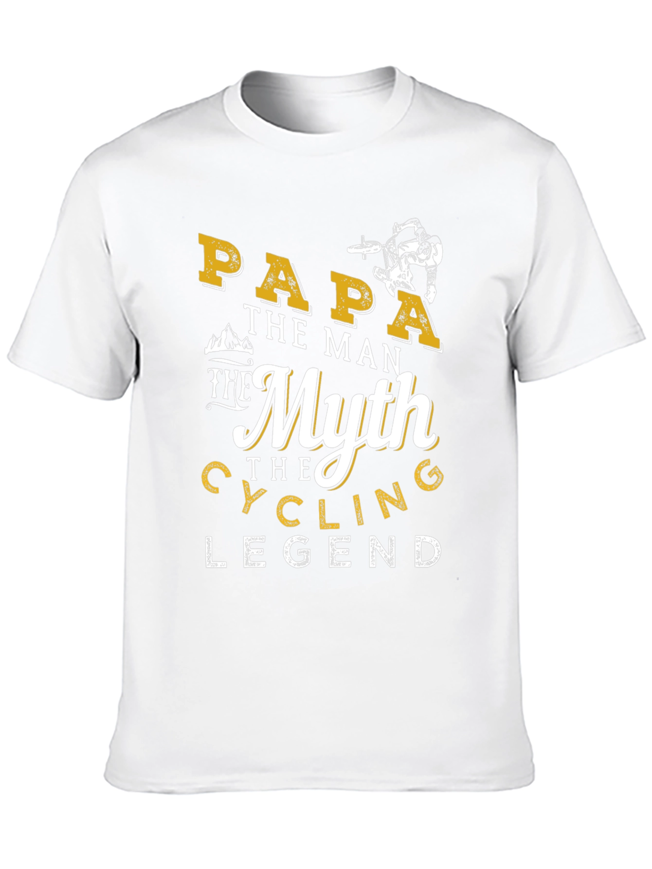 Papa Cycling Legend Graphic T-Shirt - Black