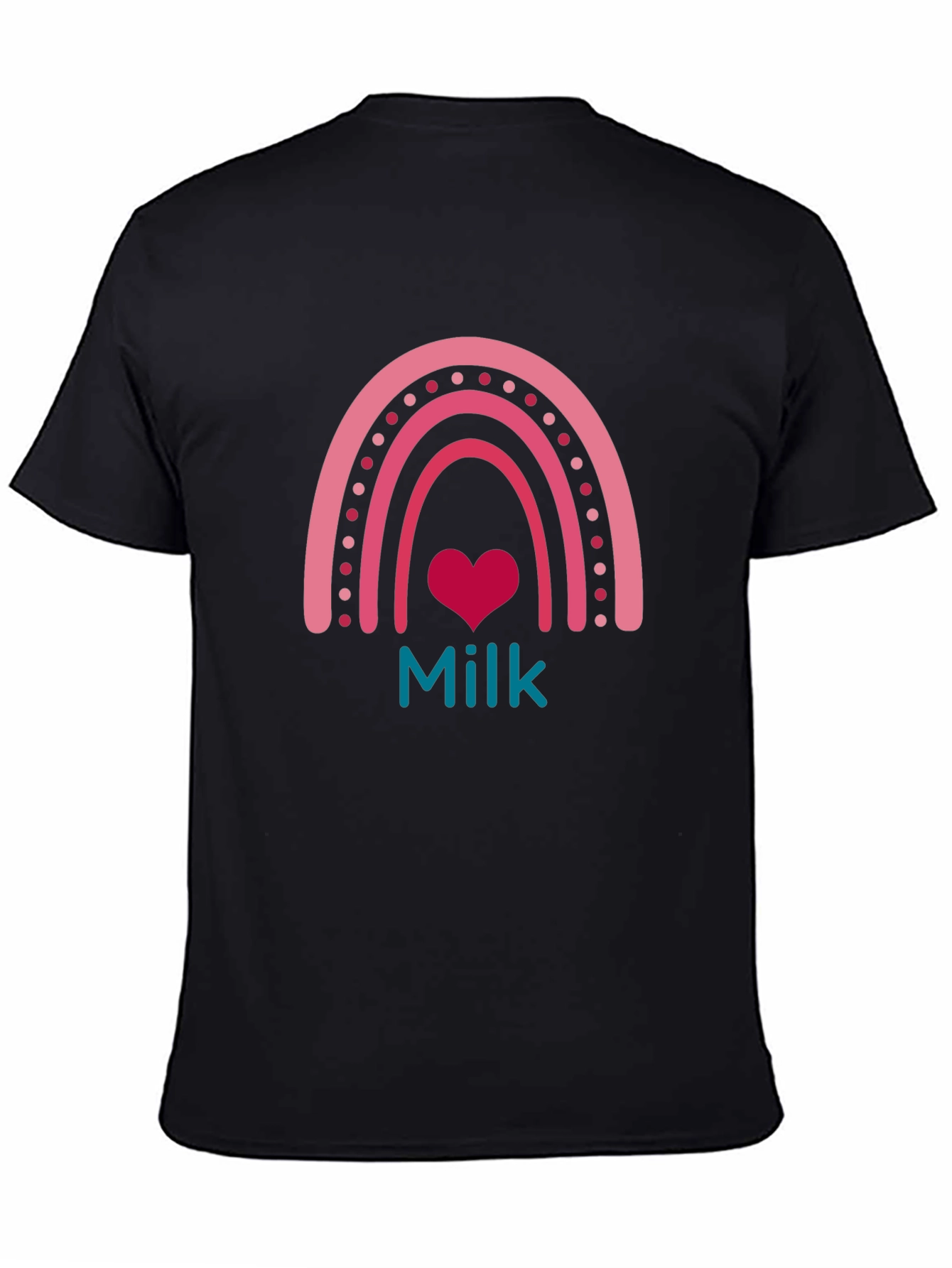 Cute Milk Heart Rainbow Graphic Tee