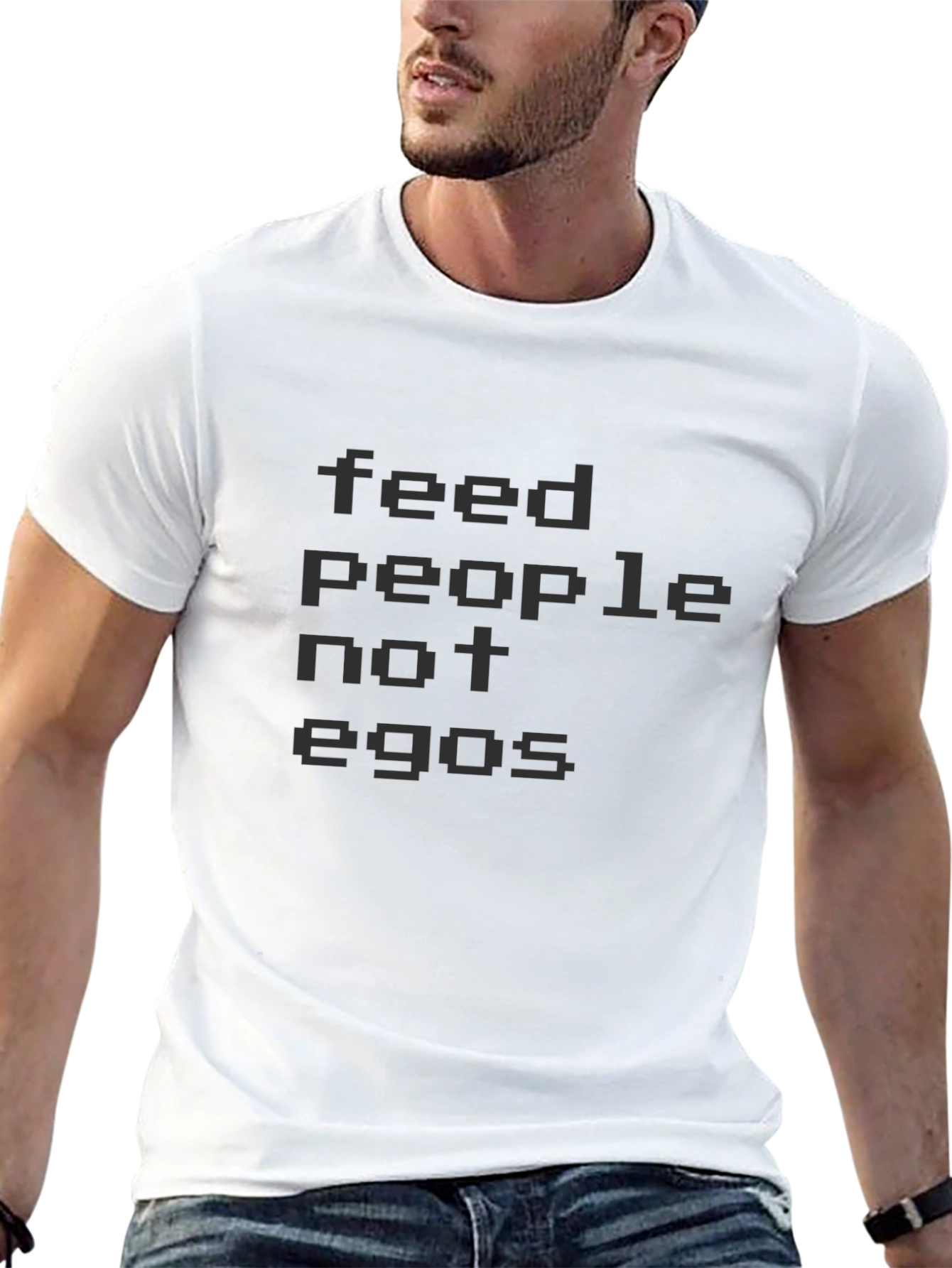 Feed People Not Egos T-Shirt - Black