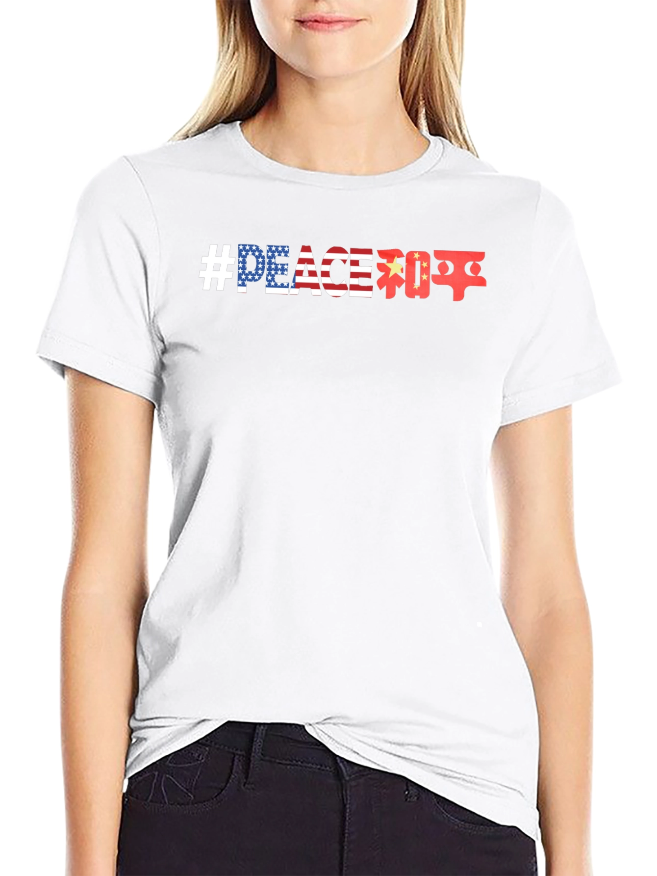 Peace USA China Graphic T-Shirt
