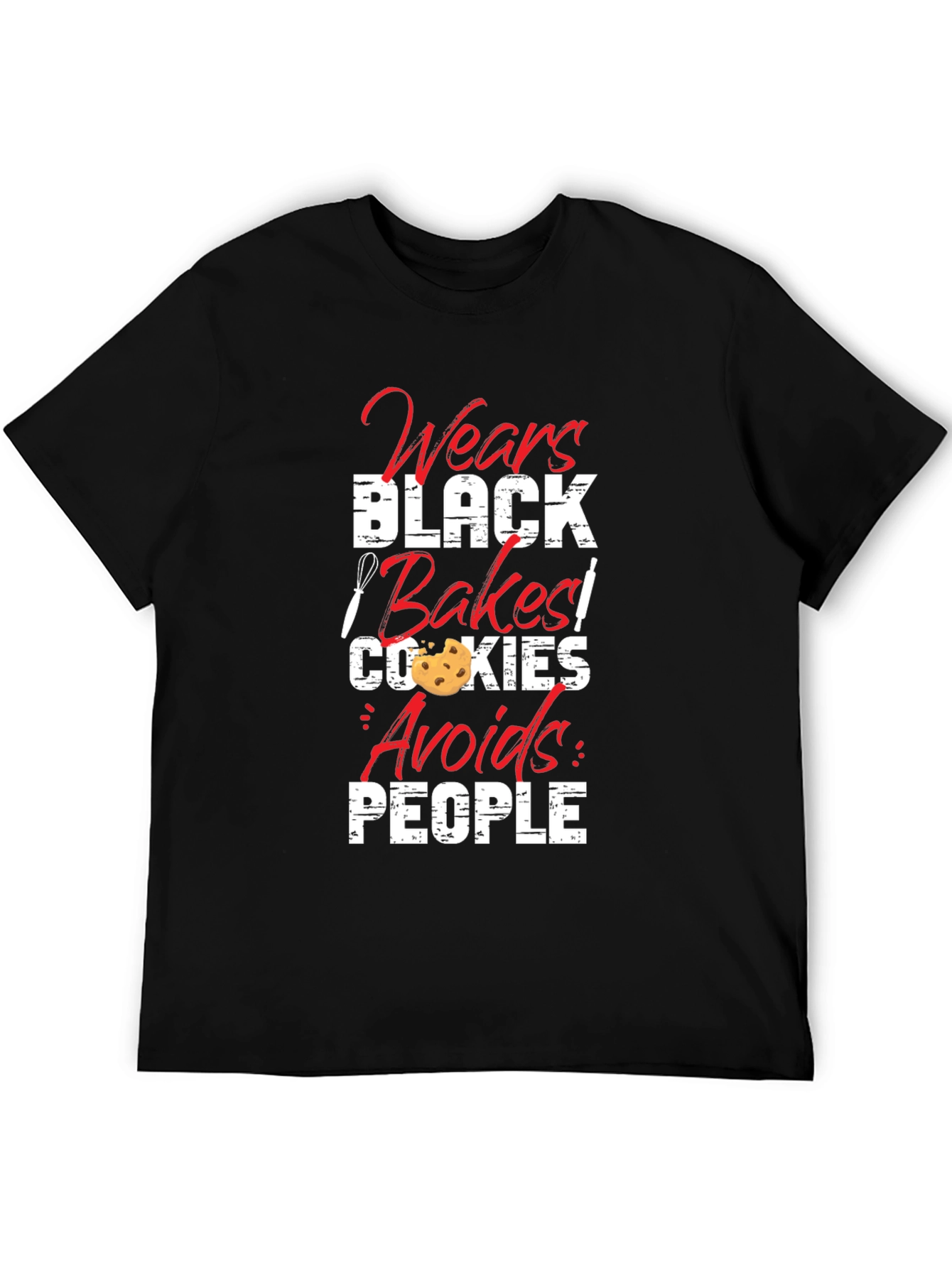 Wear Black Bake Cookies Avoid People T-Shirt