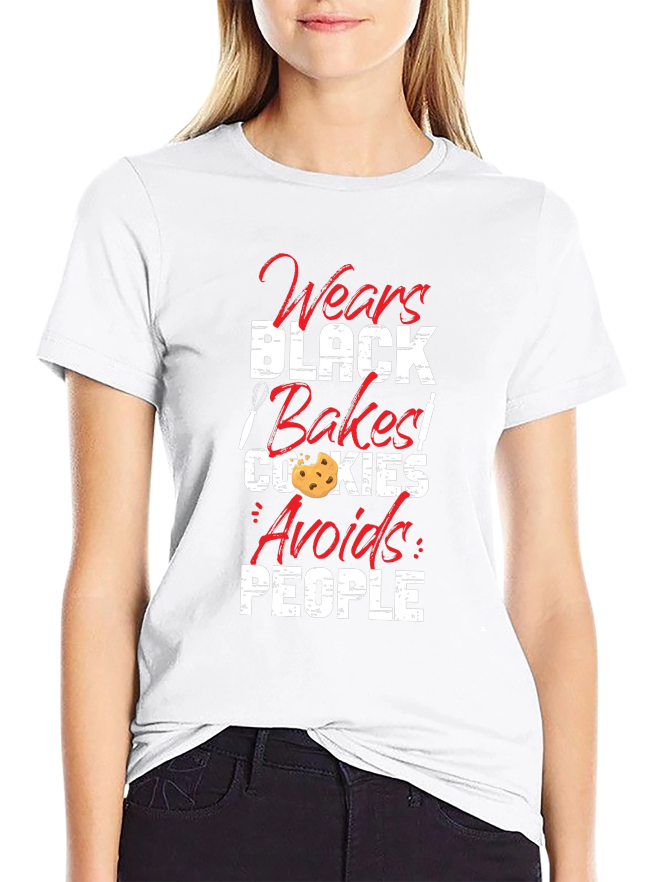 Wear Black Bake Cookies Avoid People T-Shirt