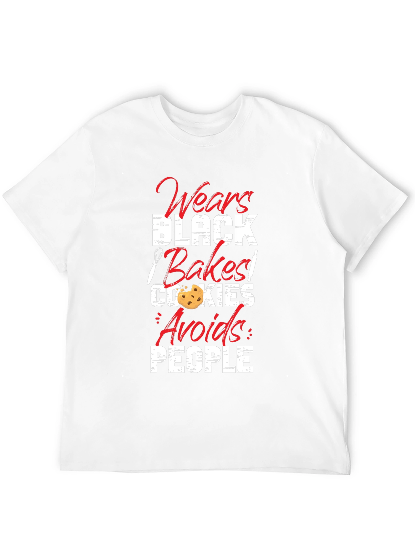 Wear Black Bake Cookies Avoid People T-Shirt
