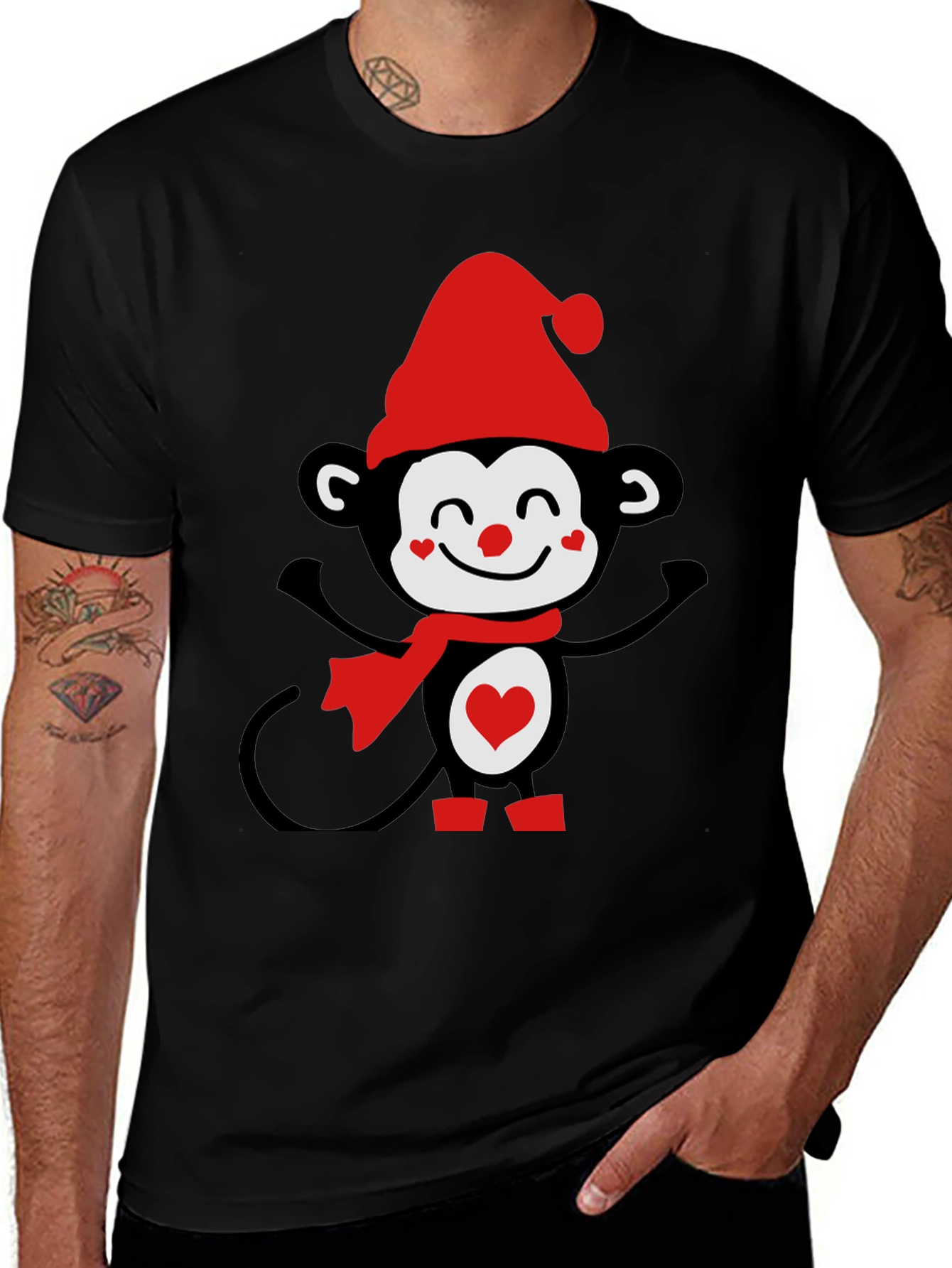 Festive Monkey Graphic Tee