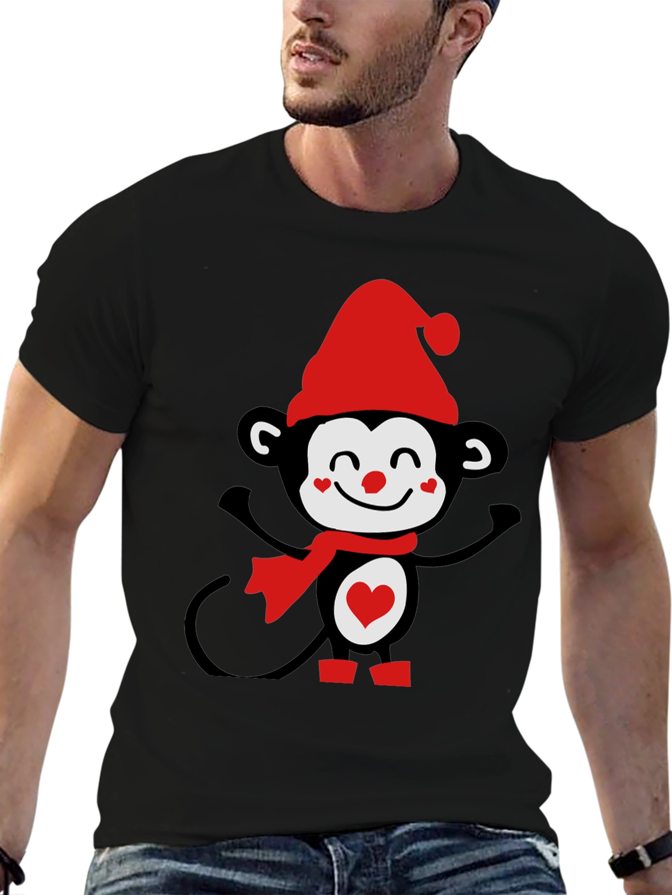 Festive Monkey Graphic Tee