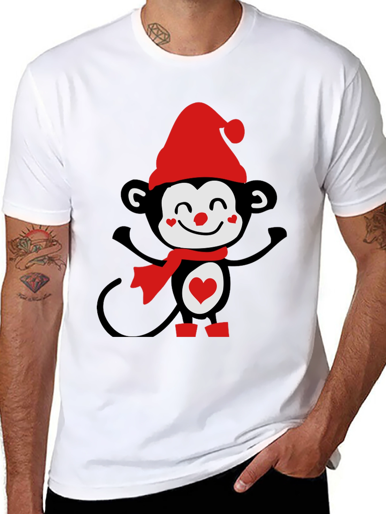 Festive Monkey Graphic Tee