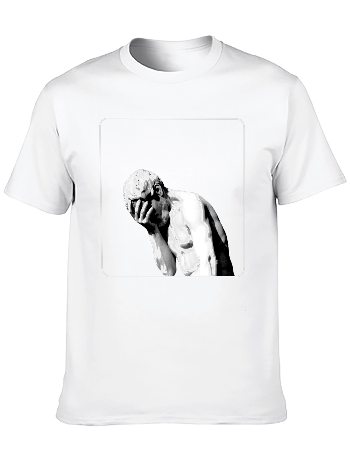 Modern Art Tee - Melancholy Statue Graphic