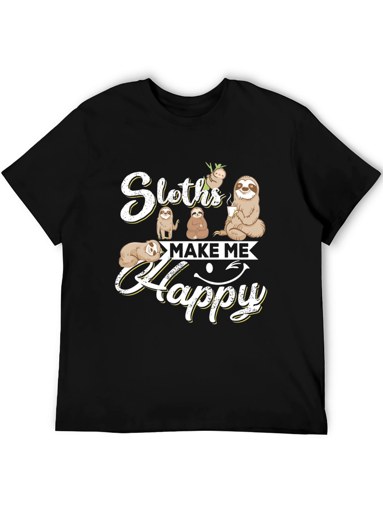 Sloths Make Me Happy T-Shirt