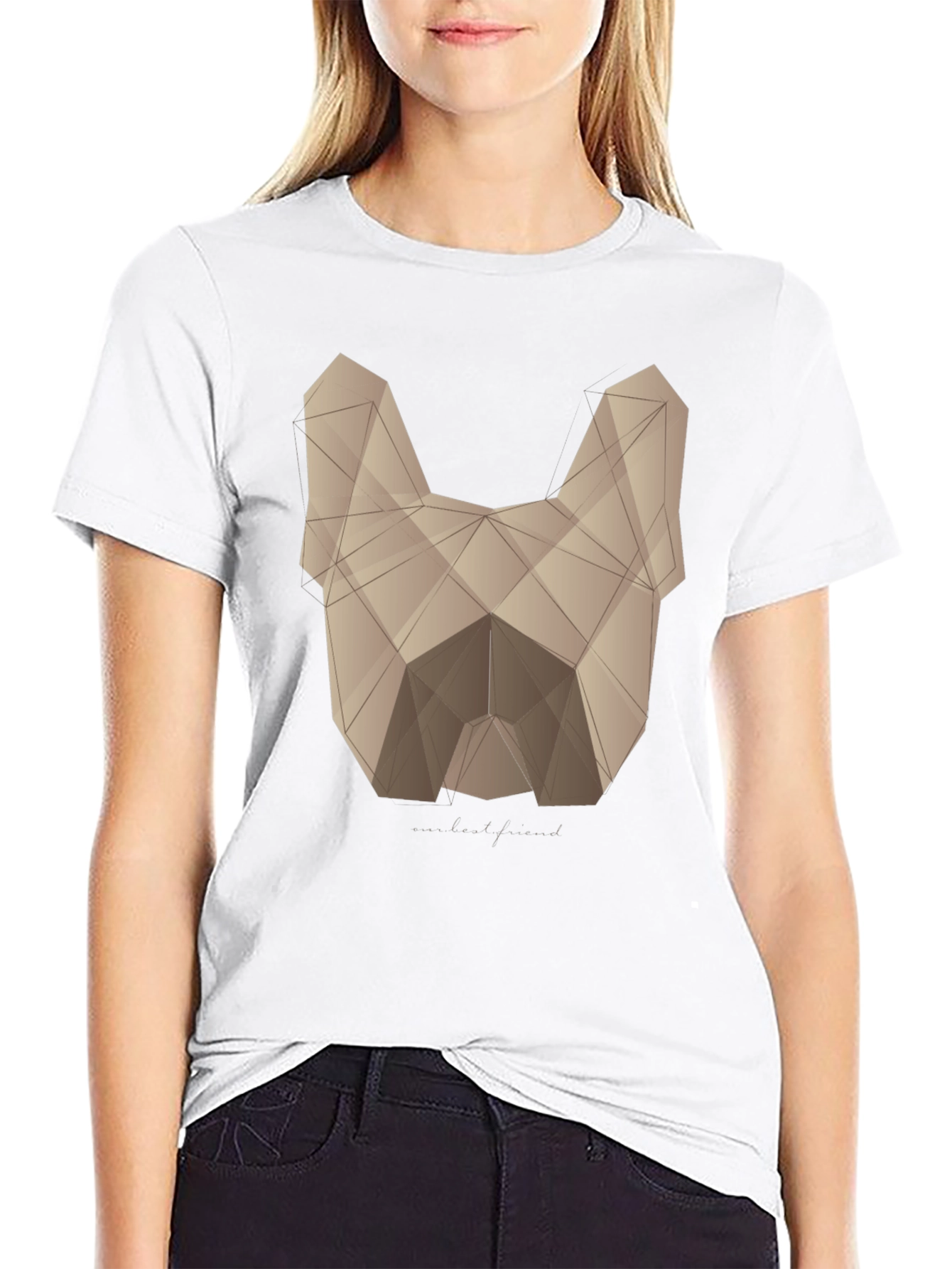 Geometric Dog Graphic T-Shirt - Modern Canine Art
