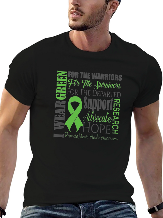 Mental Health Awareness Green Ribbon T-Shirt