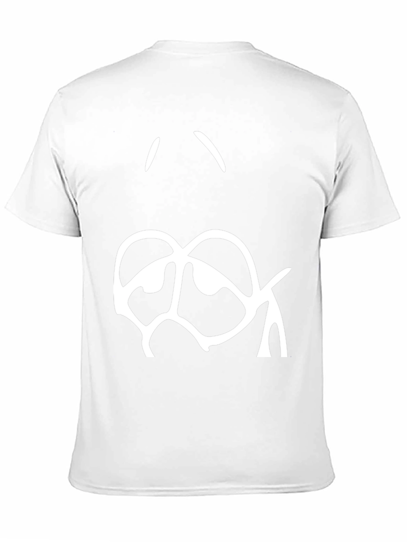 Abstract Face Graphic T-Shirt - Black