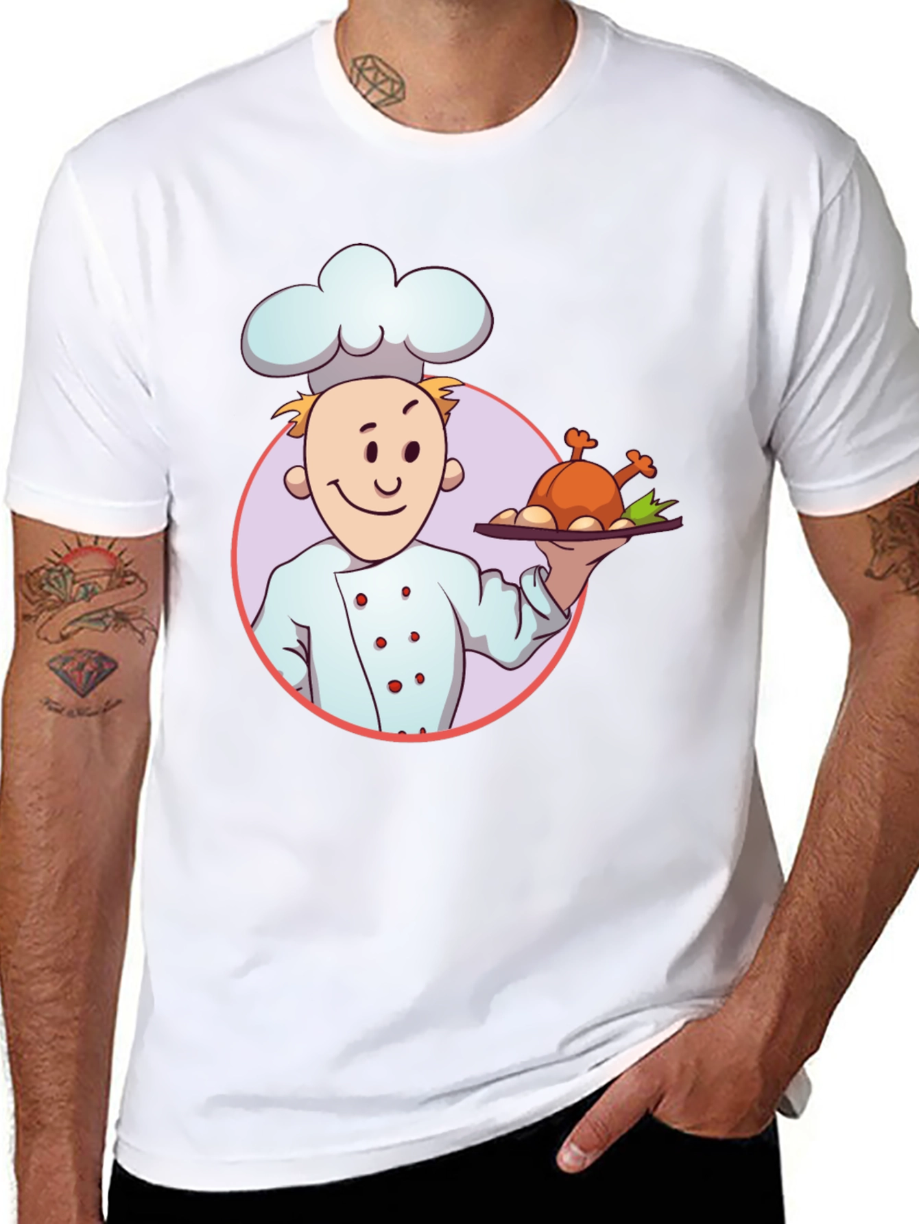 Chef Cartoon Graphic T-Shirt