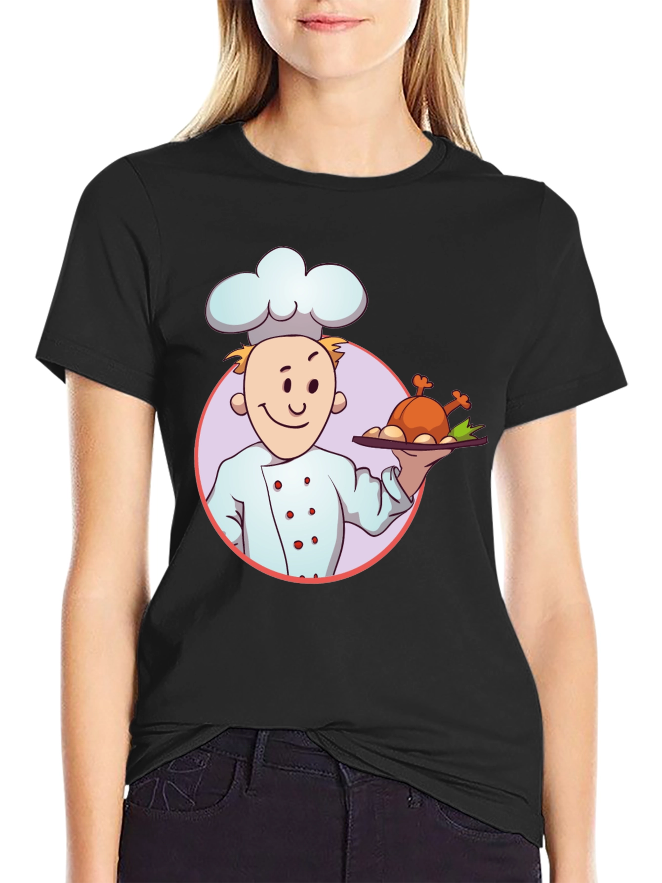 Chef Cartoon Graphic T-Shirt
