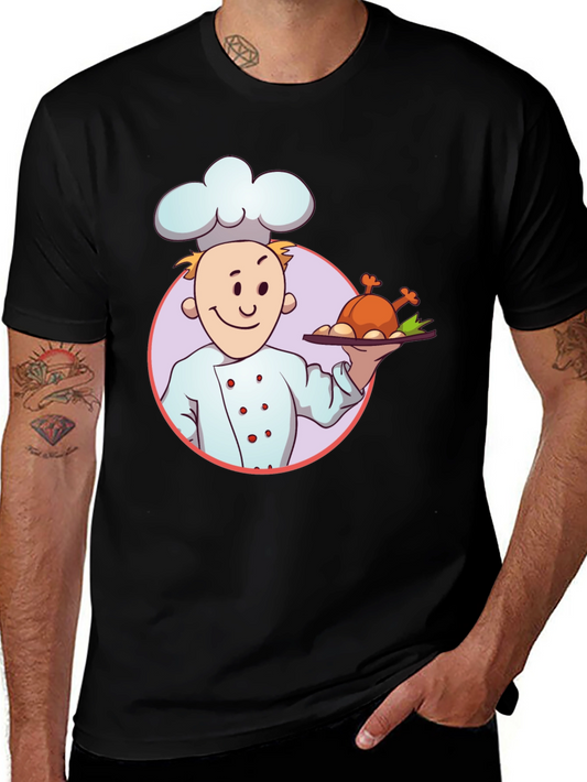 Chef Cartoon Graphic T-Shirt