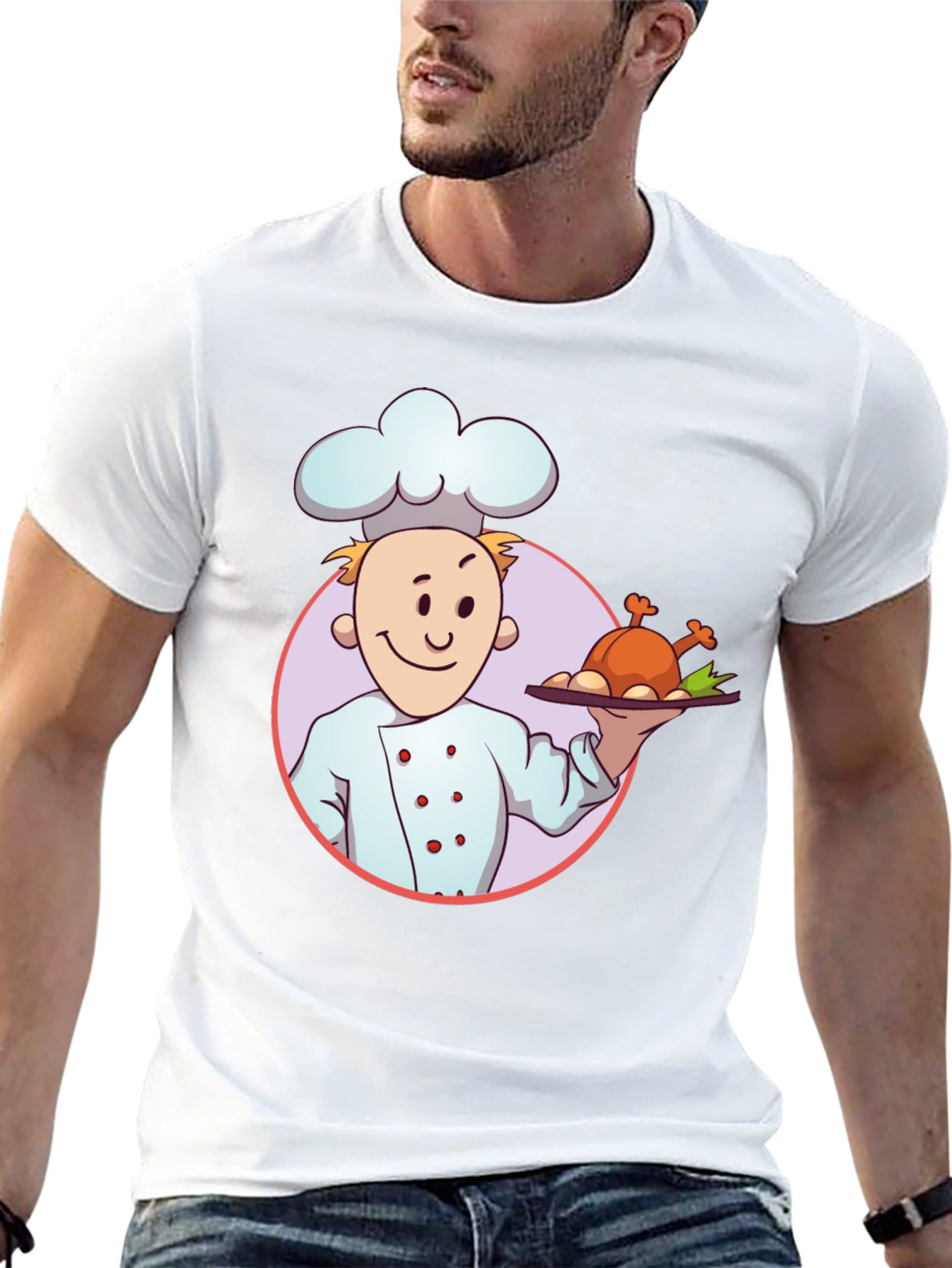 Chef Cartoon Graphic T-Shirt