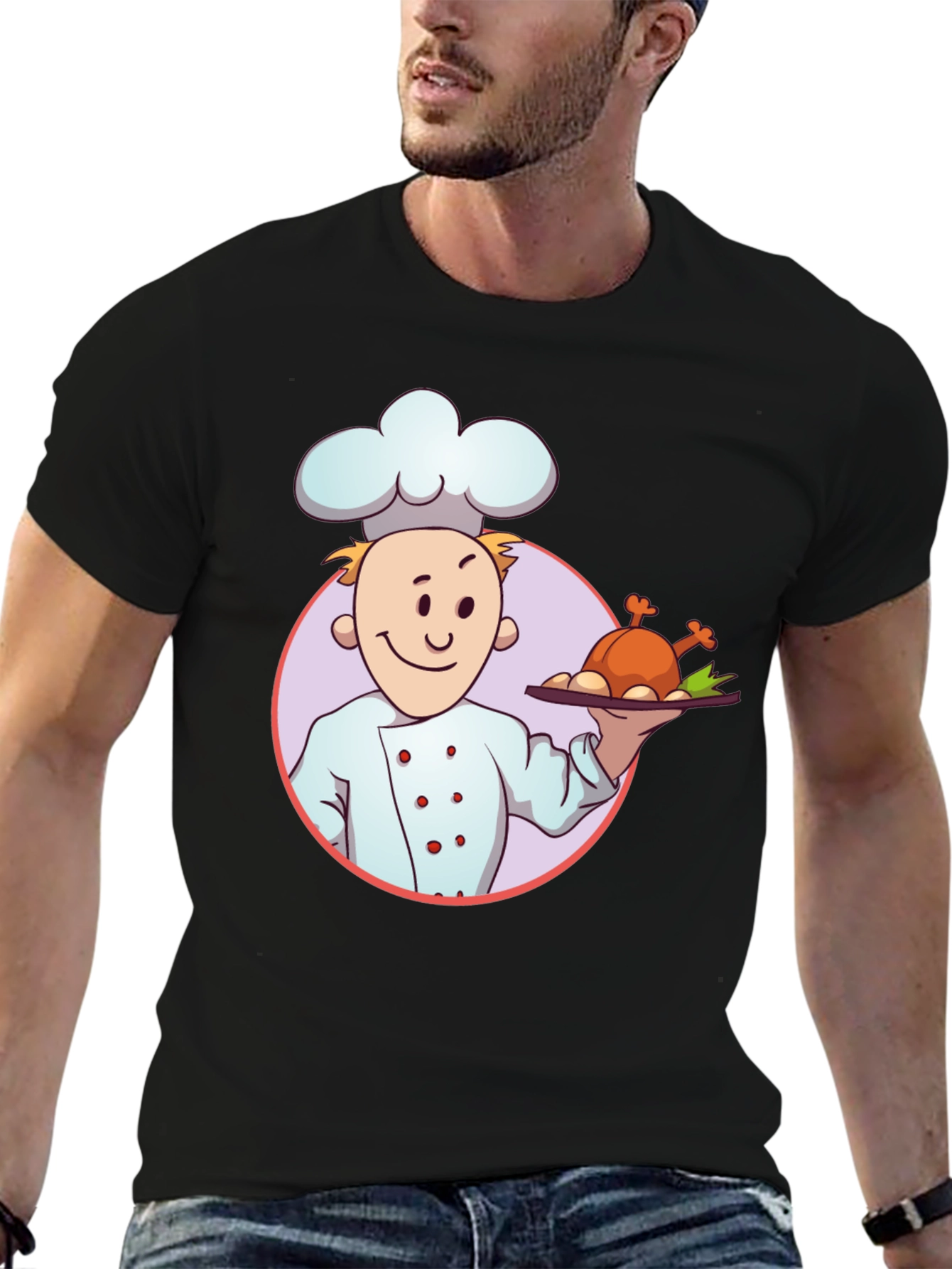 Chef Cartoon Graphic T-Shirt