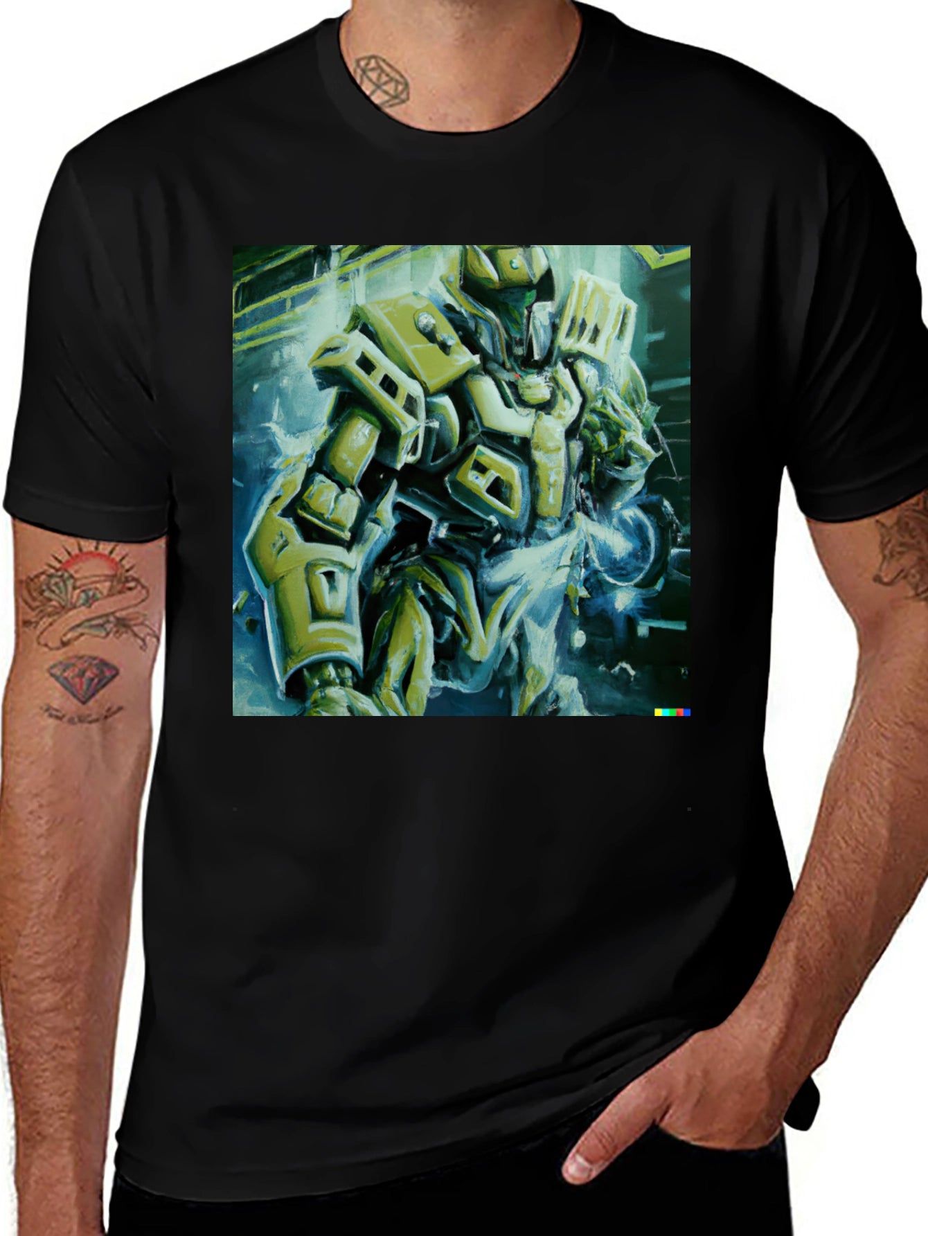 Sci-Fi Robot Graphic T-Shirt - Modern Streetwear Tee