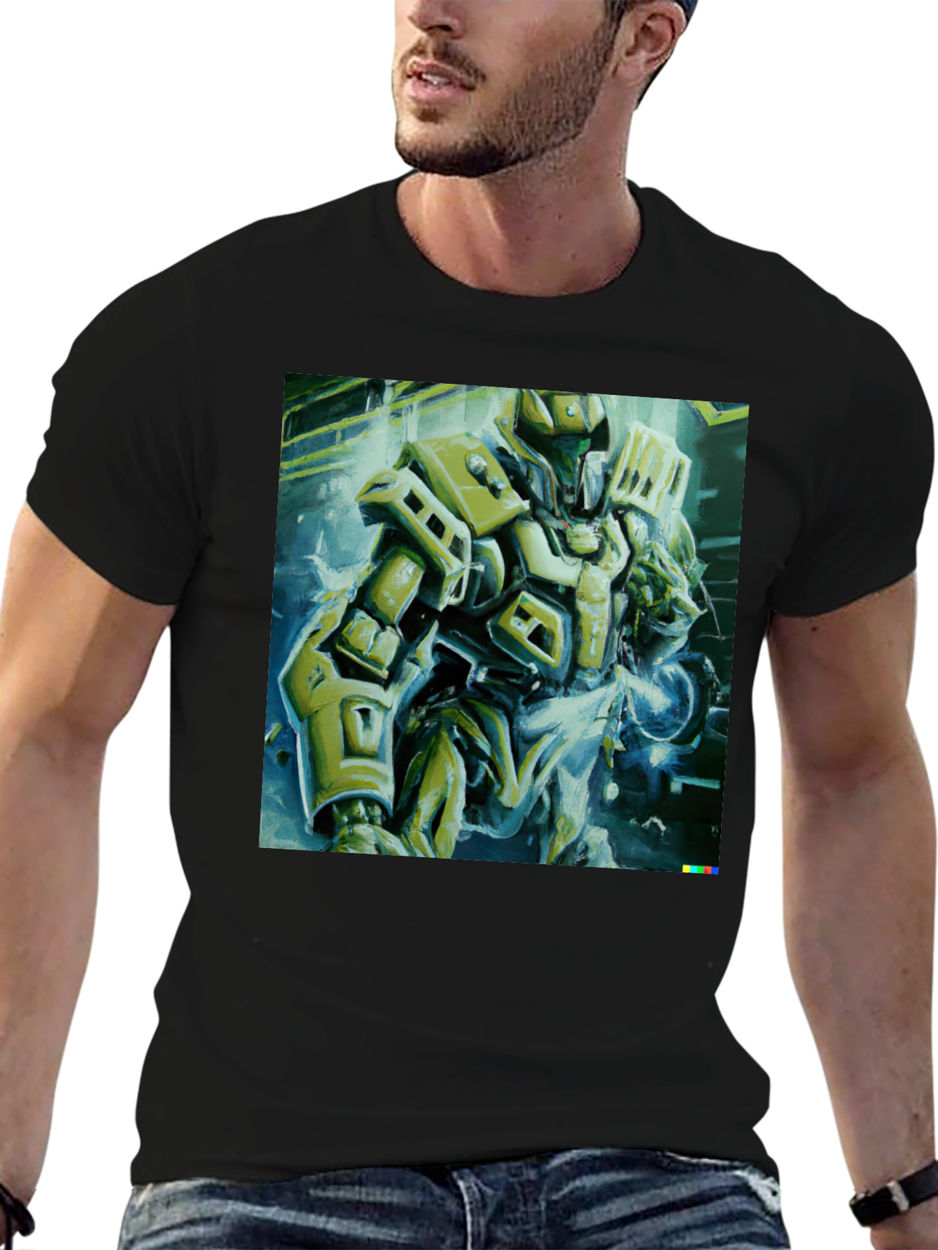 Sci-Fi Robot Graphic T-Shirt - Modern Streetwear Tee