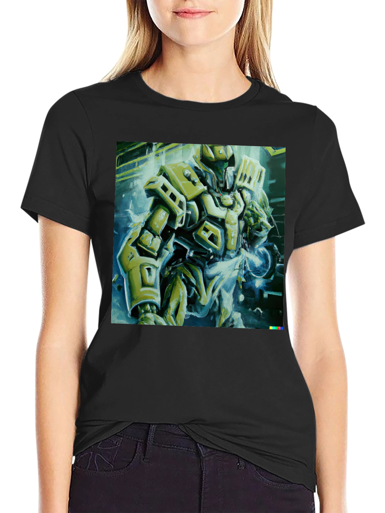 Sci-Fi Robot Graphic T-Shirt - Modern Streetwear Tee