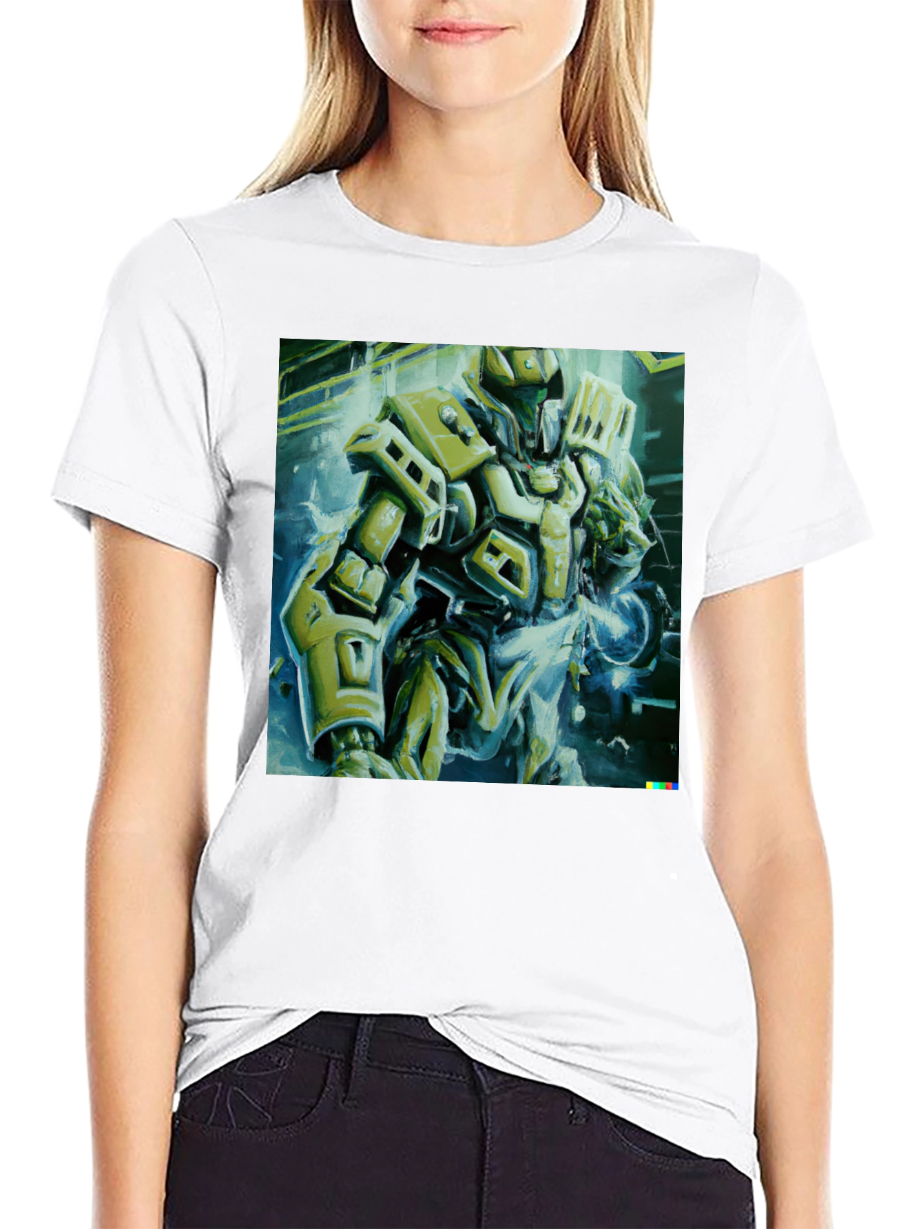 Sci-Fi Robot Graphic T-Shirt - Modern Streetwear Tee