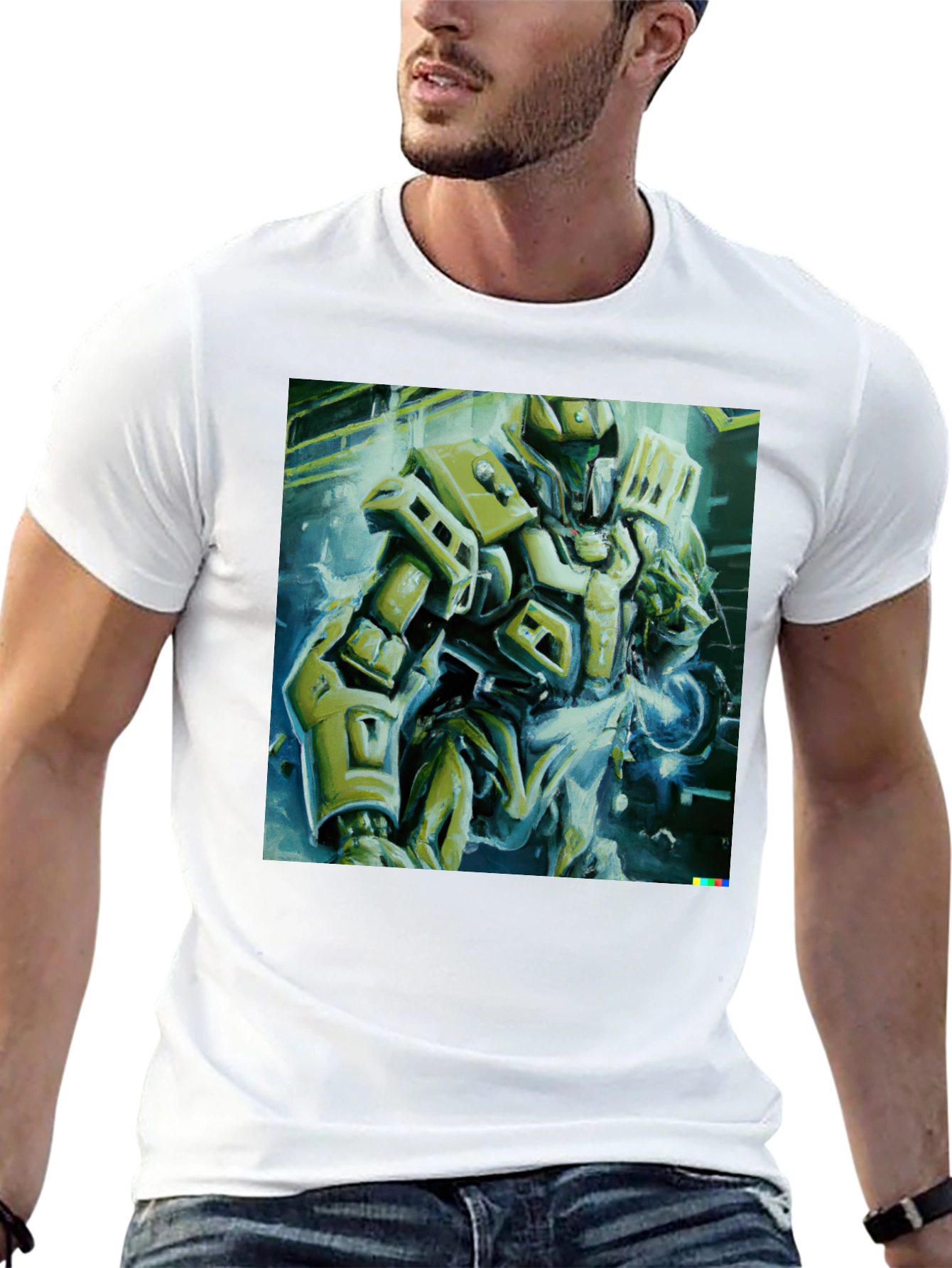 Sci-Fi Robot Graphic T-Shirt - Modern Streetwear Tee