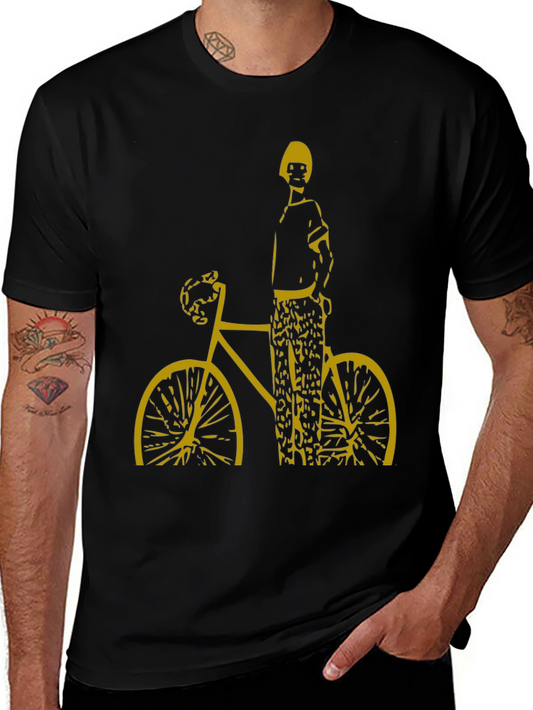 Cool Graphic Tee - Man on Bike