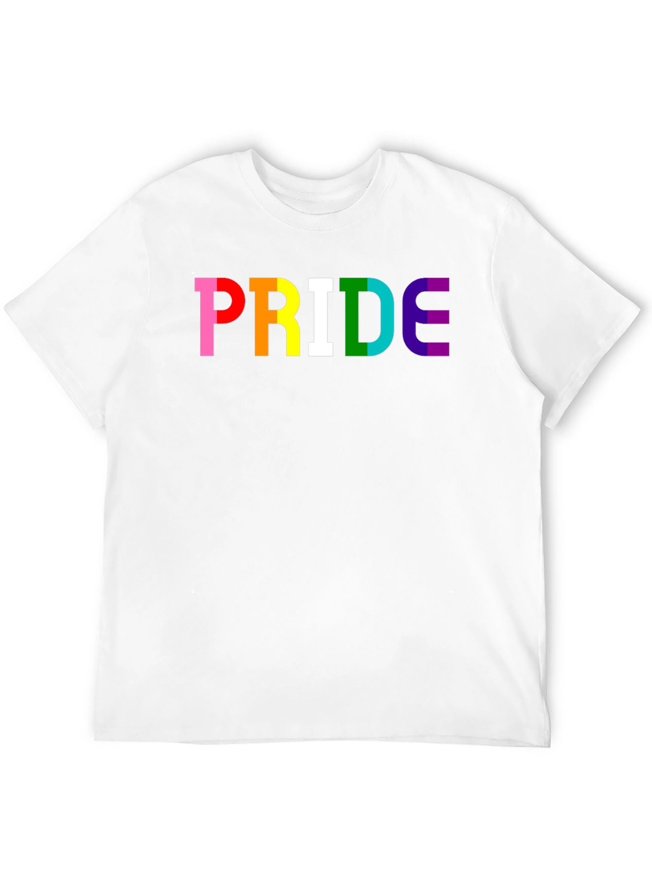 PRIDE Rainbow Graphic T-Shirt - Black Cotton Blend