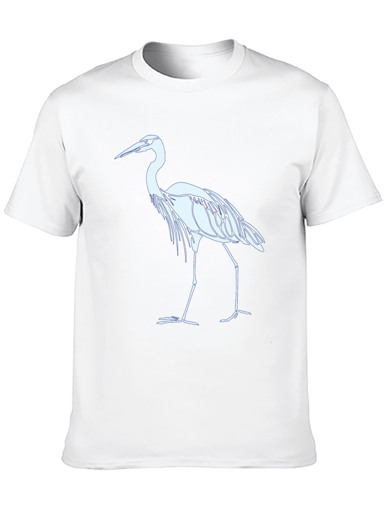 Heron Graphic Tee - Black Cotton Blend T-Shirt